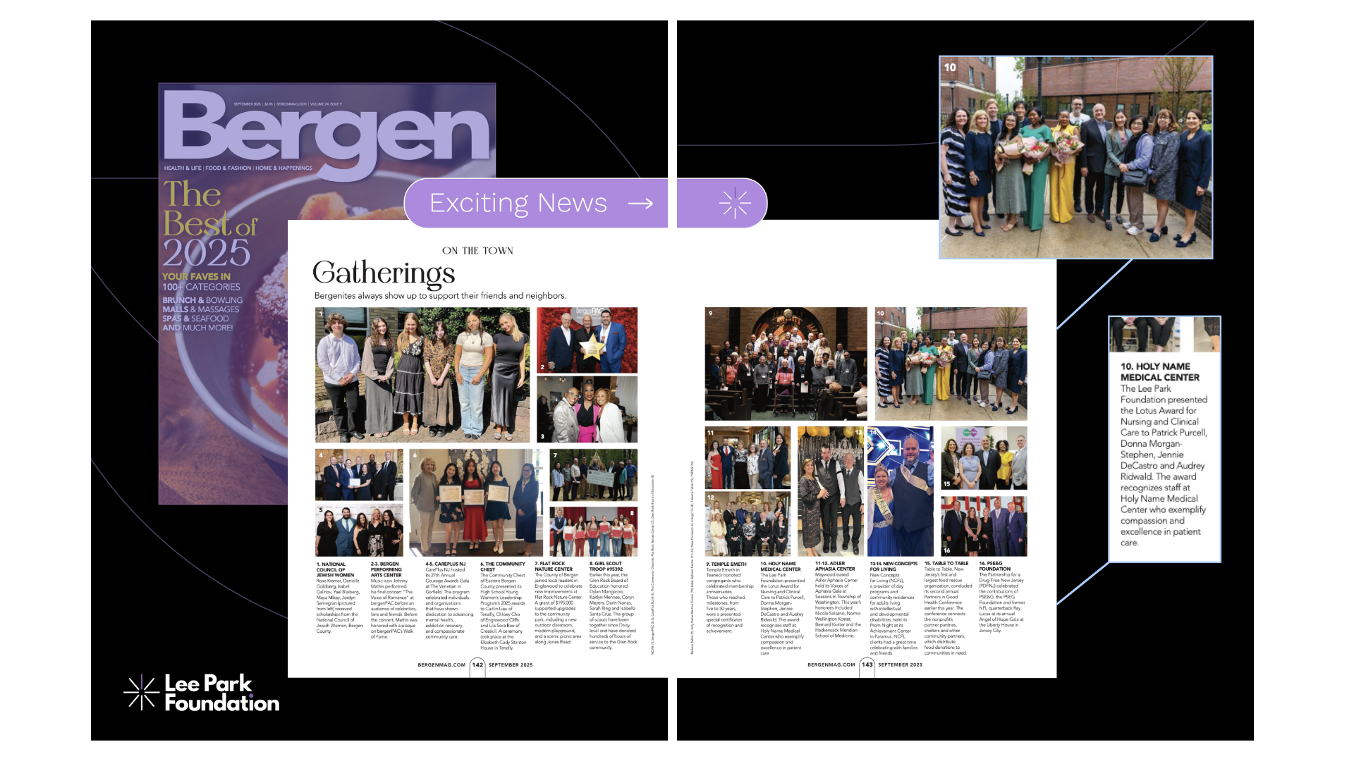 Bergen Magazine Features Lotus Award Ceremony at Holy Name Medical Center