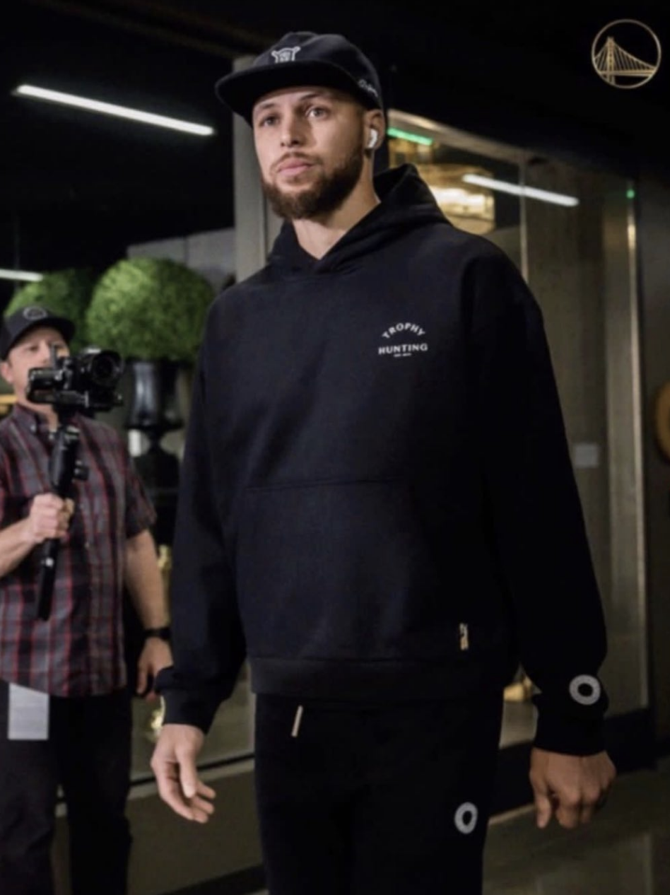 Stephen Curry wears Trophy Hunting
