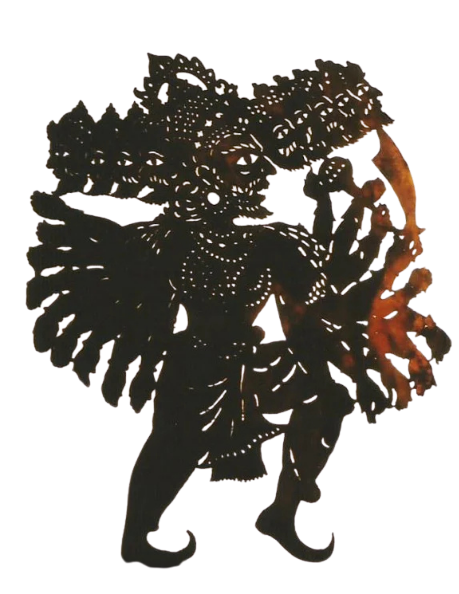 black silhouette of Lord Ravana