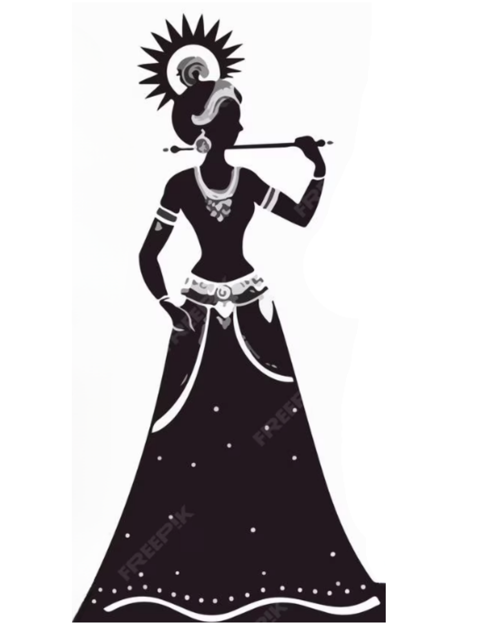 black silhouette of Sita