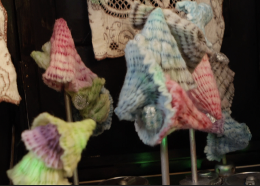 pastel coloured traingle shaped puppets 