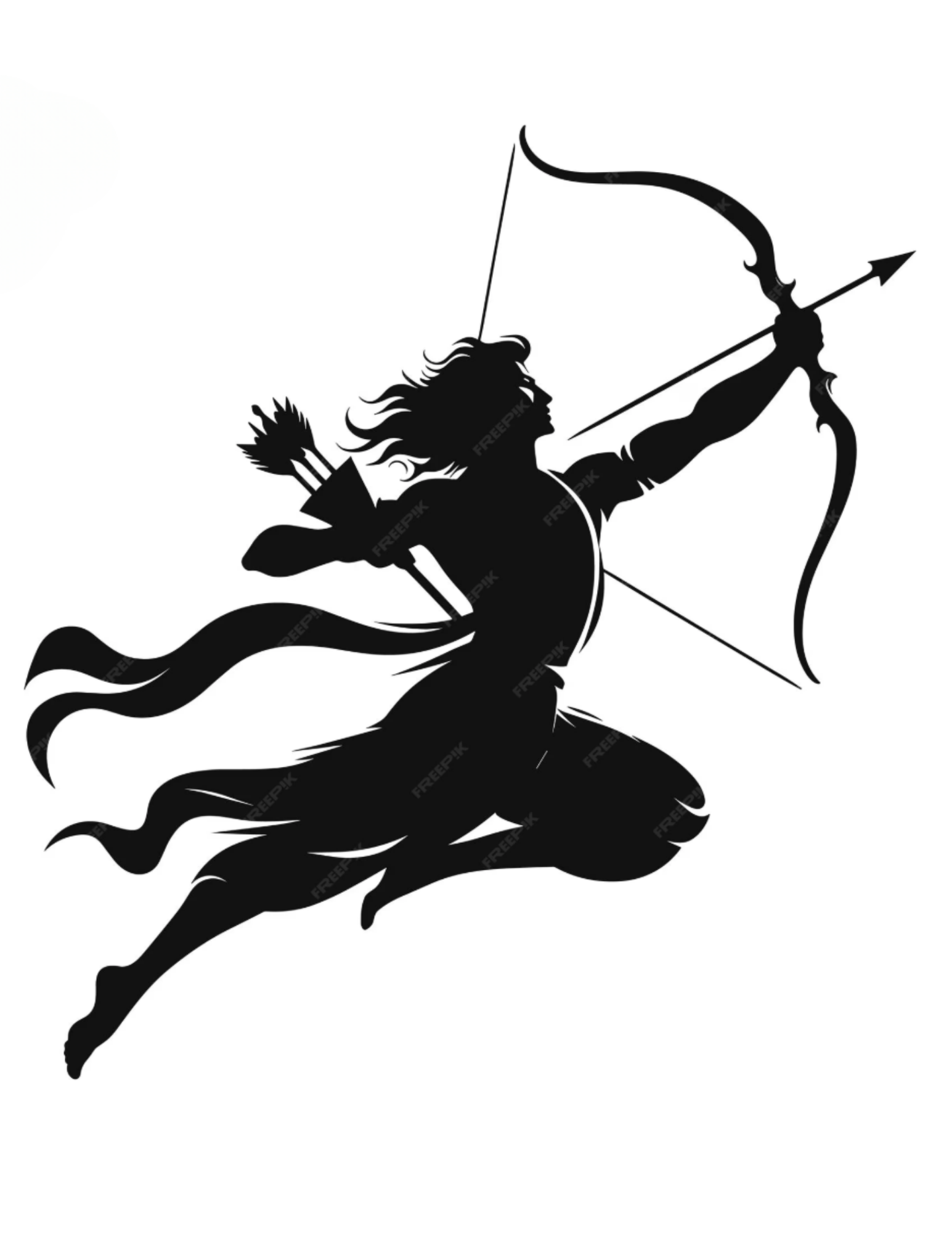 black silhouette Lord Rama