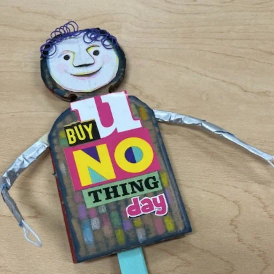 Cardboard stick puppet