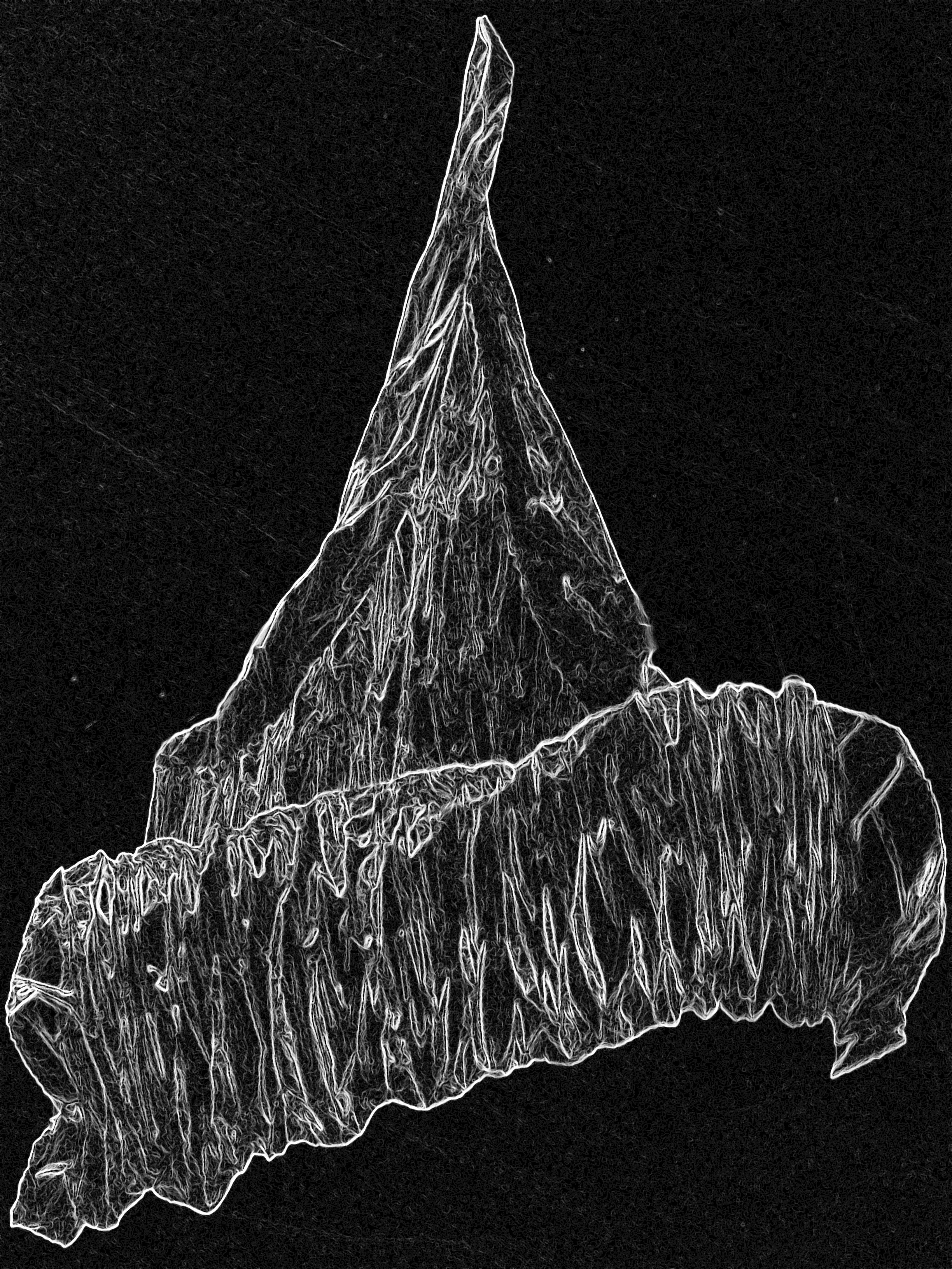 line drawing of a triangle shape