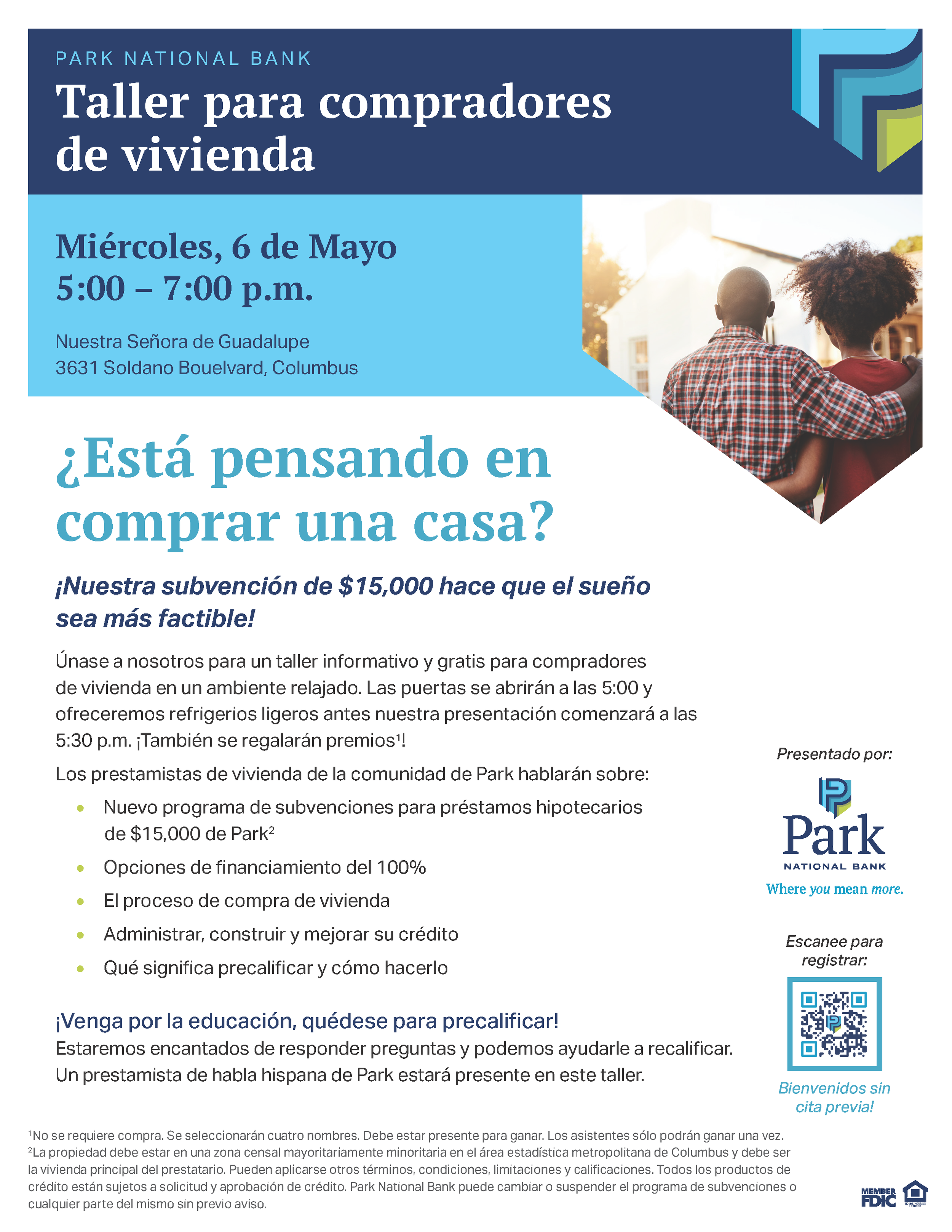Homebuyer seminar flyer in Spanish