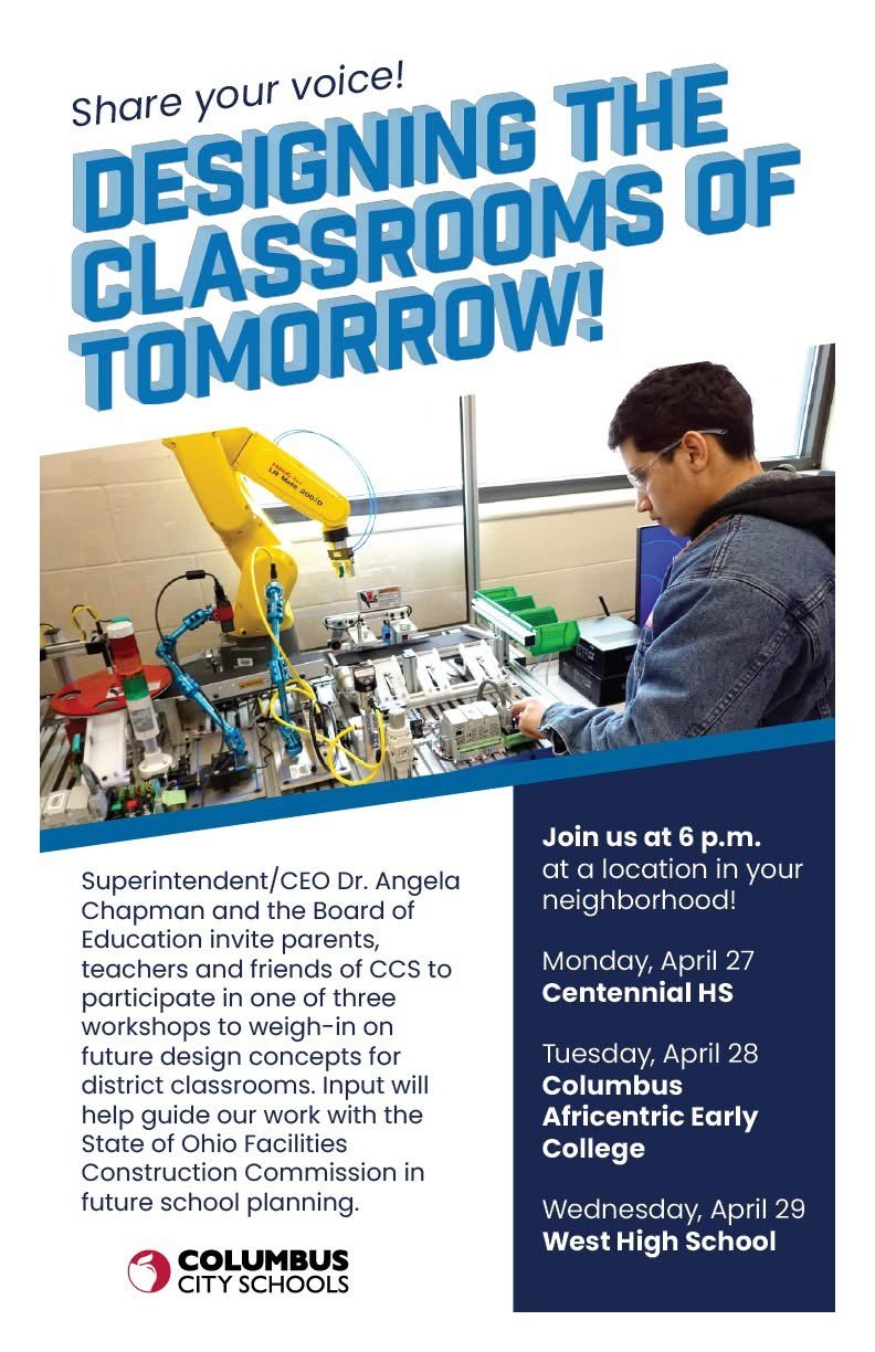 Designing the Classrooms of Tomorrow event flyer