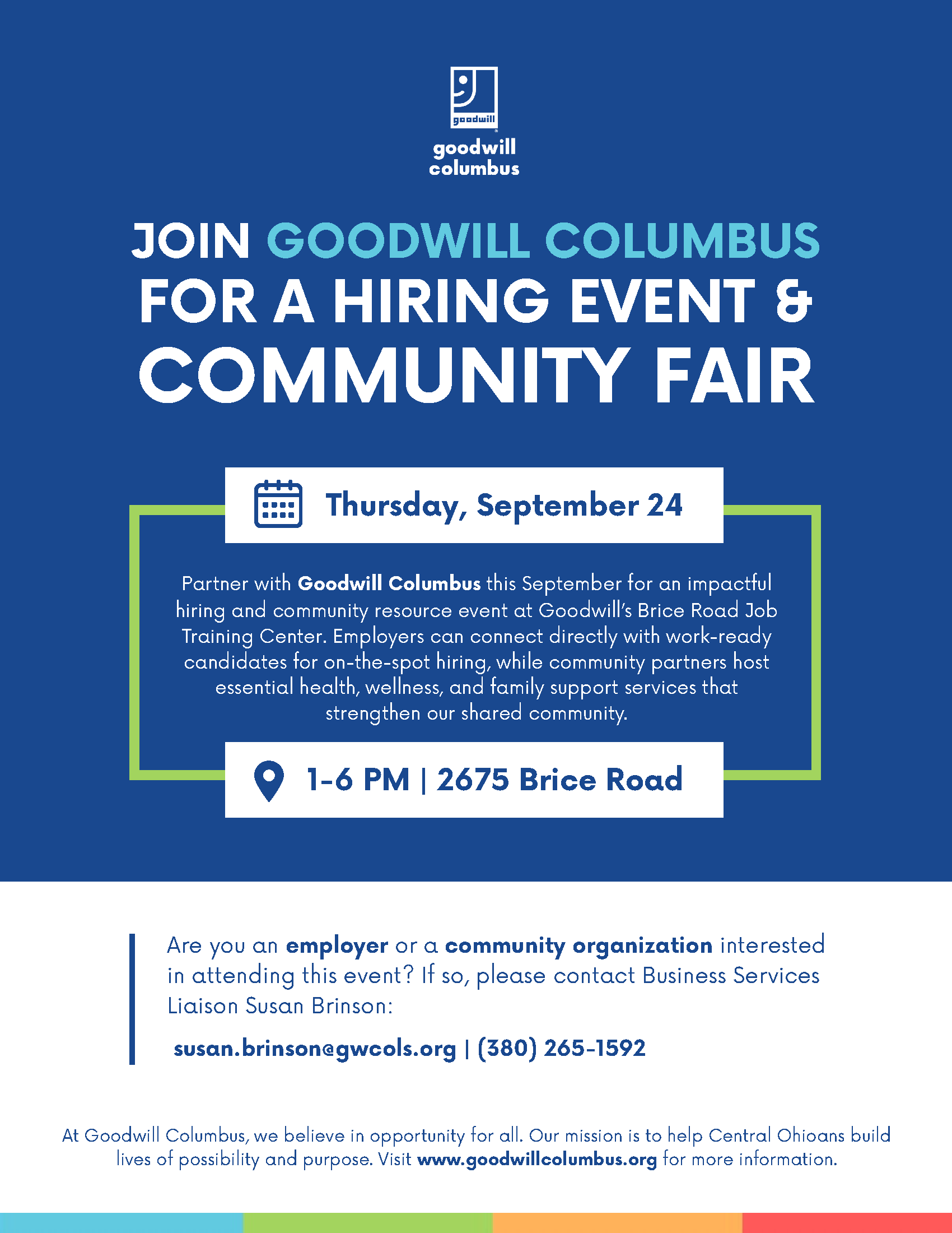 Goodwill Columbus Hiring Event & Community Fair