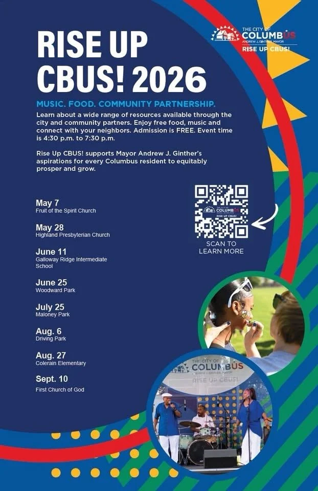 Rise Up CBUS flyer with event dates