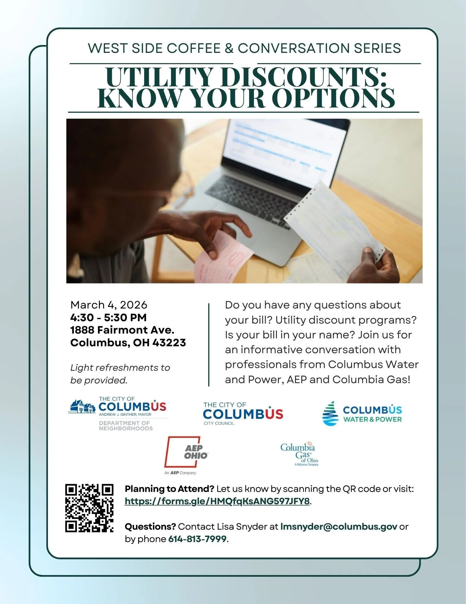 Westside Coffee & Conversation Series: Utility Discounts--Know Your Options