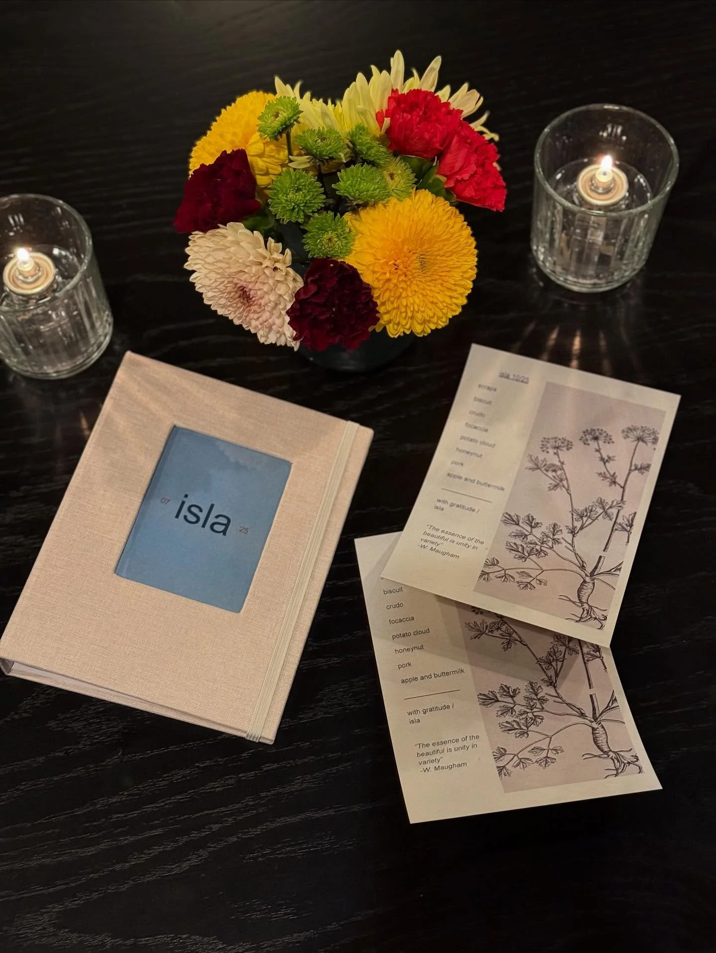 Reservations are open through the end of the year! Book a seat at our table, or at the chef&rsquo;s counter, through the link in our bio.