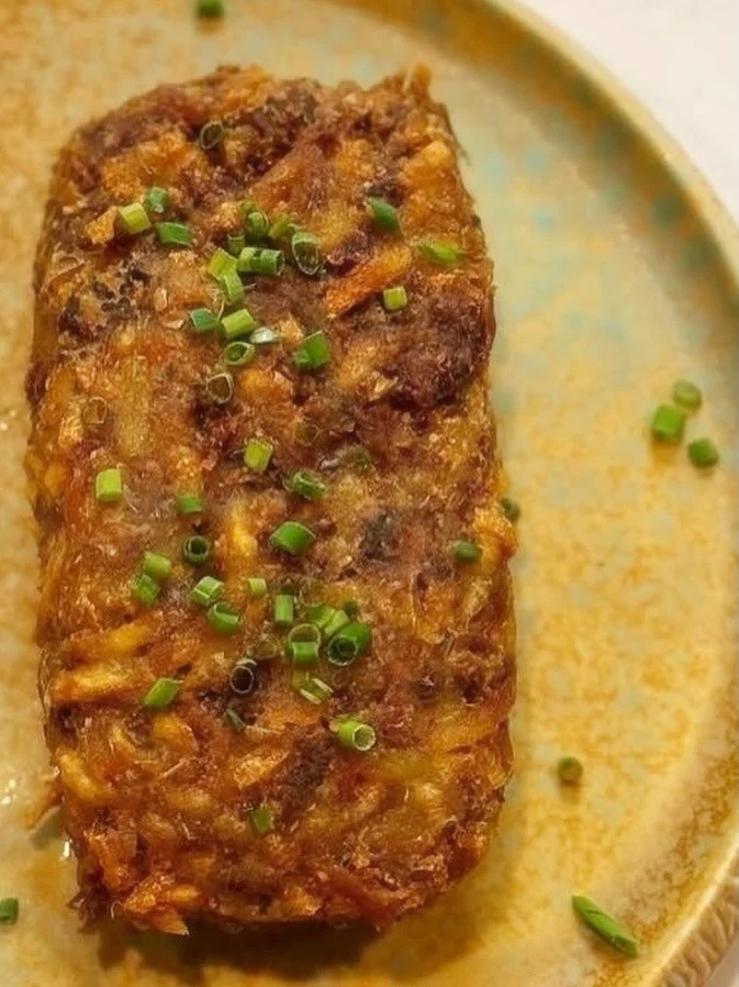 Tomorrow morning from 9 am until we sell out we will be slingin&rsquo; hash browns stuffed with braised chuck roast, fontina cheese and grilled scallions. Hollandaise for dipping (for carry out). 
Also buttermilk donuts!! Come start your morning with