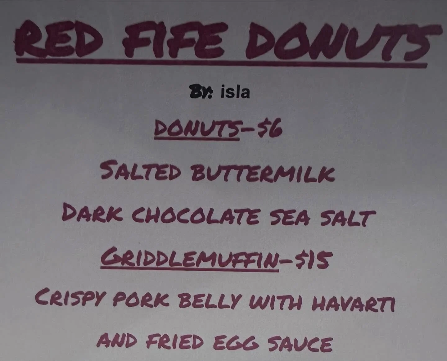 Tomorrow starting at 9am. Red fife donuts and griddle muffins!