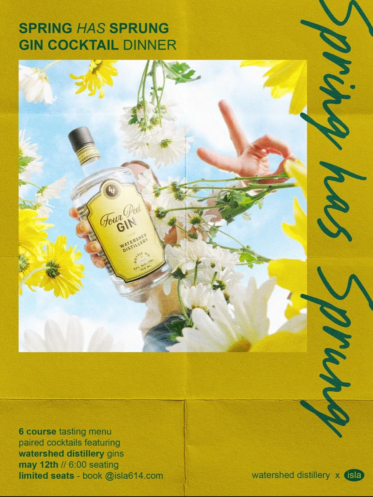 Mark your calendars!! This May 12th we are very excited to be hosting our Spring has Sprung gin cocktail dinner with one of our local favorites @watersheddistillery and their U.S. brand ambassador @thouseholder. You won&rsquo;t want to miss out on th