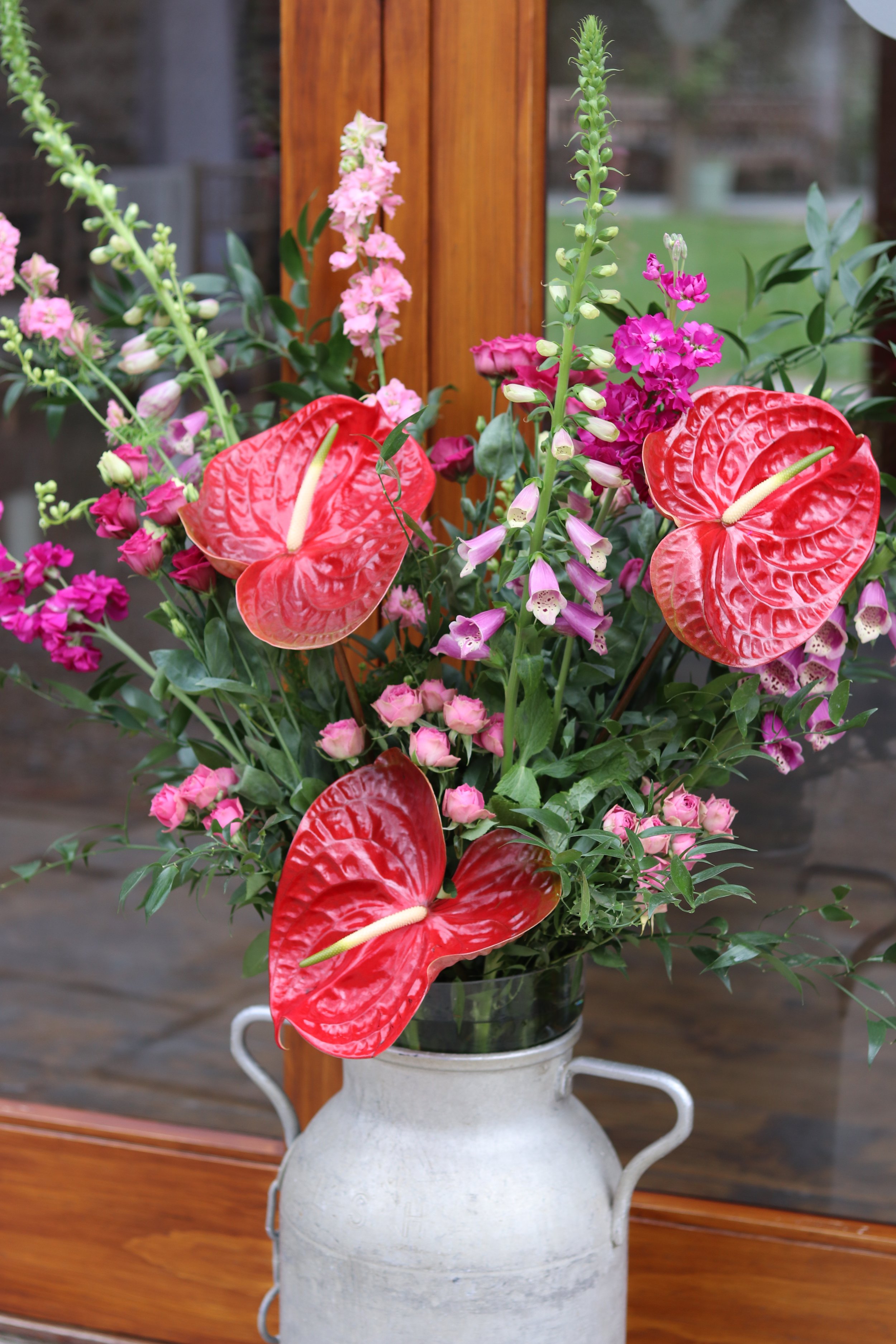 Deep reds and bright pinks