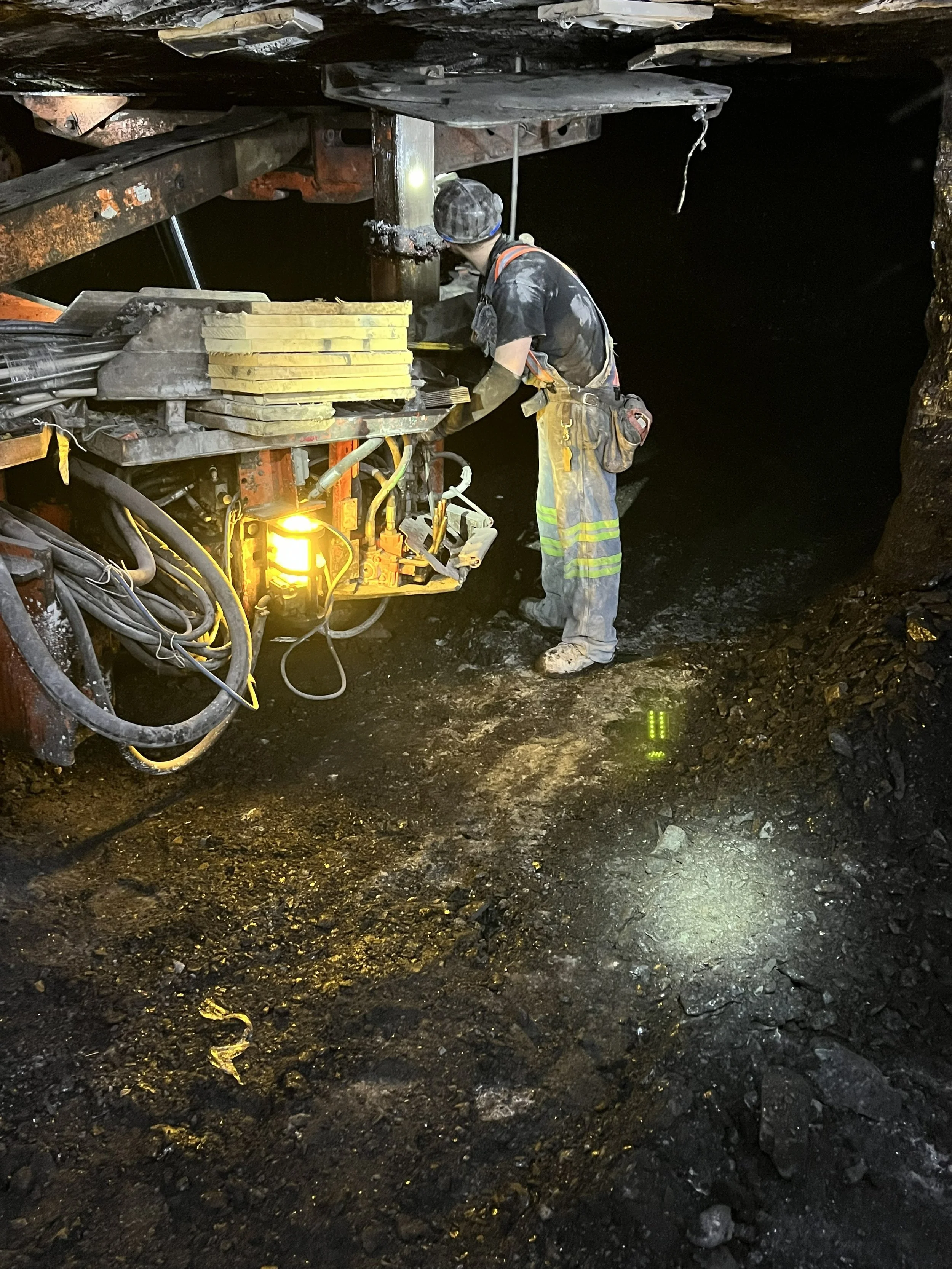 Miner in a coal mine