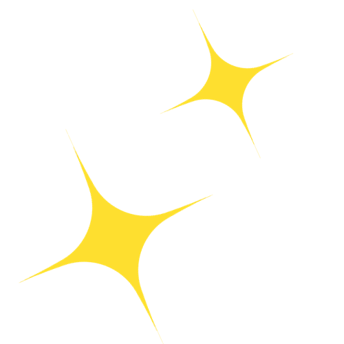 2 yellow parkling stars
