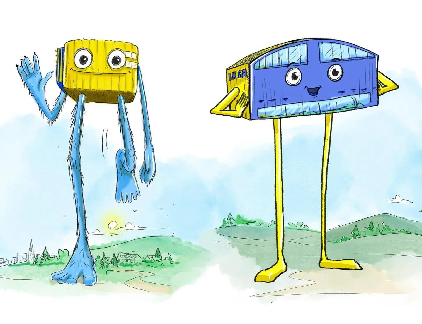 A few fun character designs ✨and development pages I worked up for a pitch for #ikea earlier in the year. #characterdesign #visualdesign #ikeahome