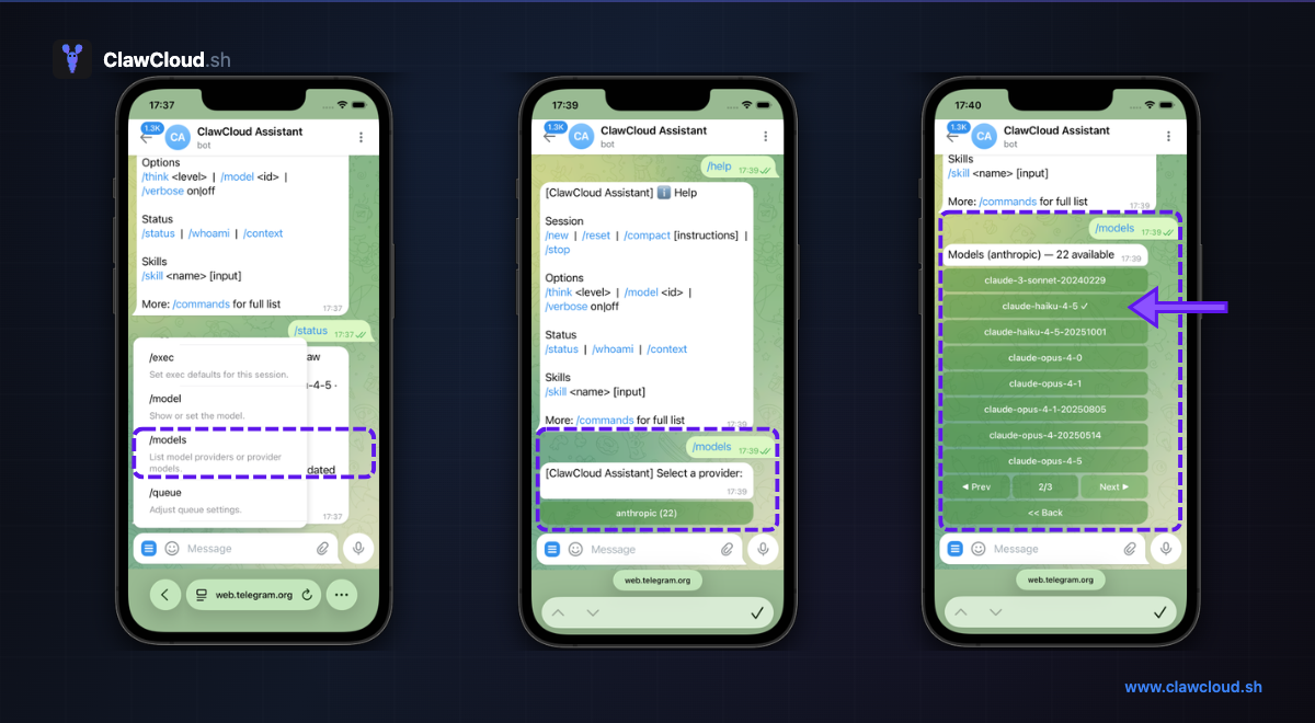 ClawCloud Now Offers Full AI Model Catalog: Switch Between Models Without Redeploying