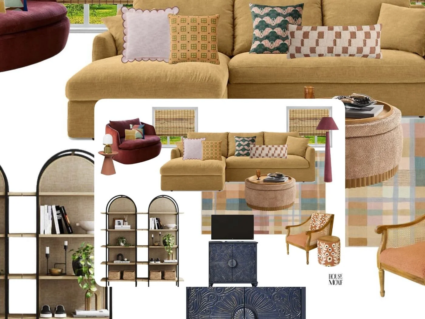 Enjoying clients leaning into color! We prob won&rsquo;t land on this yellow couch because she&rsquo;s really feeling a pink one now. Oh la la - a fun one! 

#designincolor #colorsurroundsus #designinnature #interiordesignhamptonnh