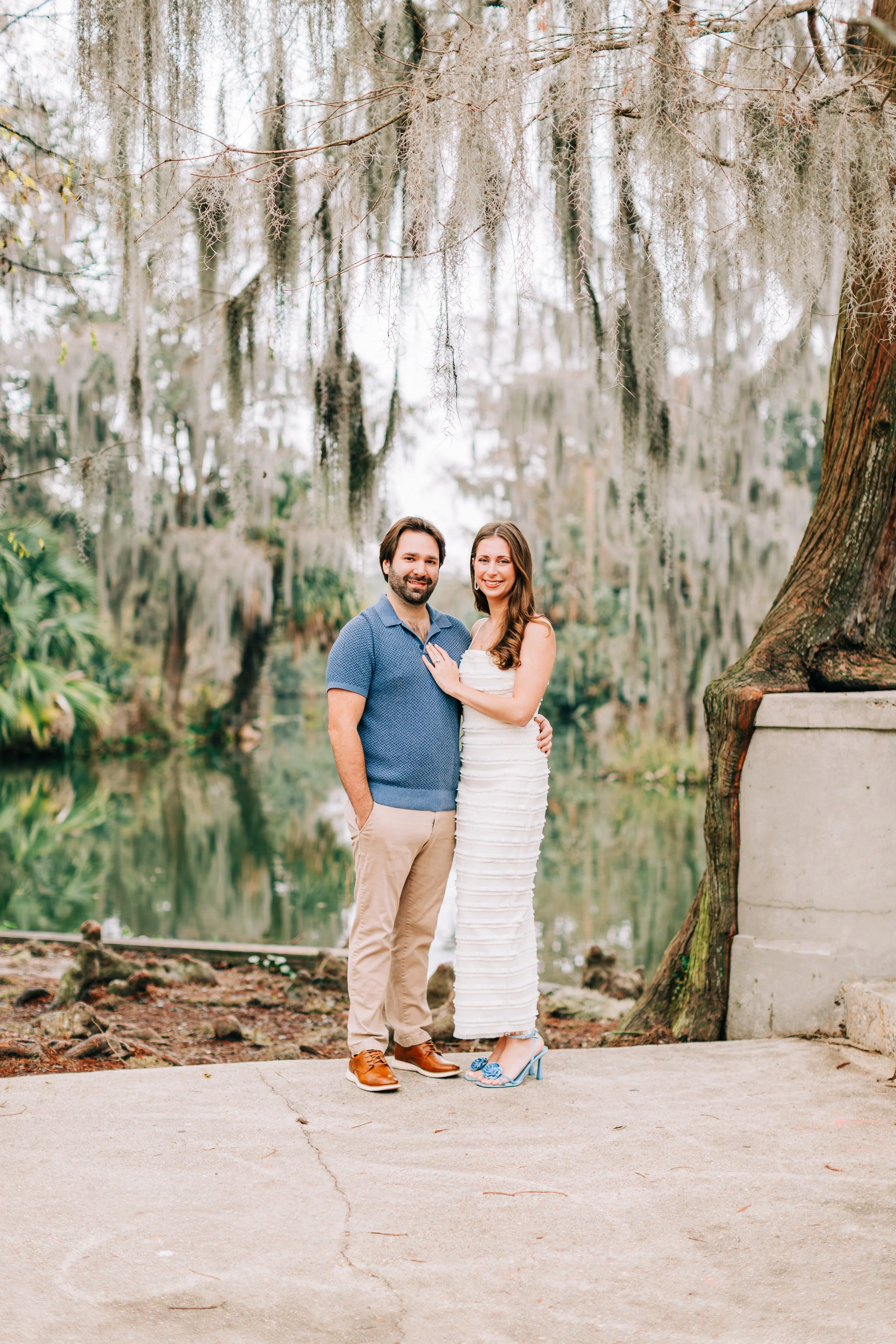 victoria and patrick’s new orleans city park engagement photos with their dog, baton rouge wedding photography