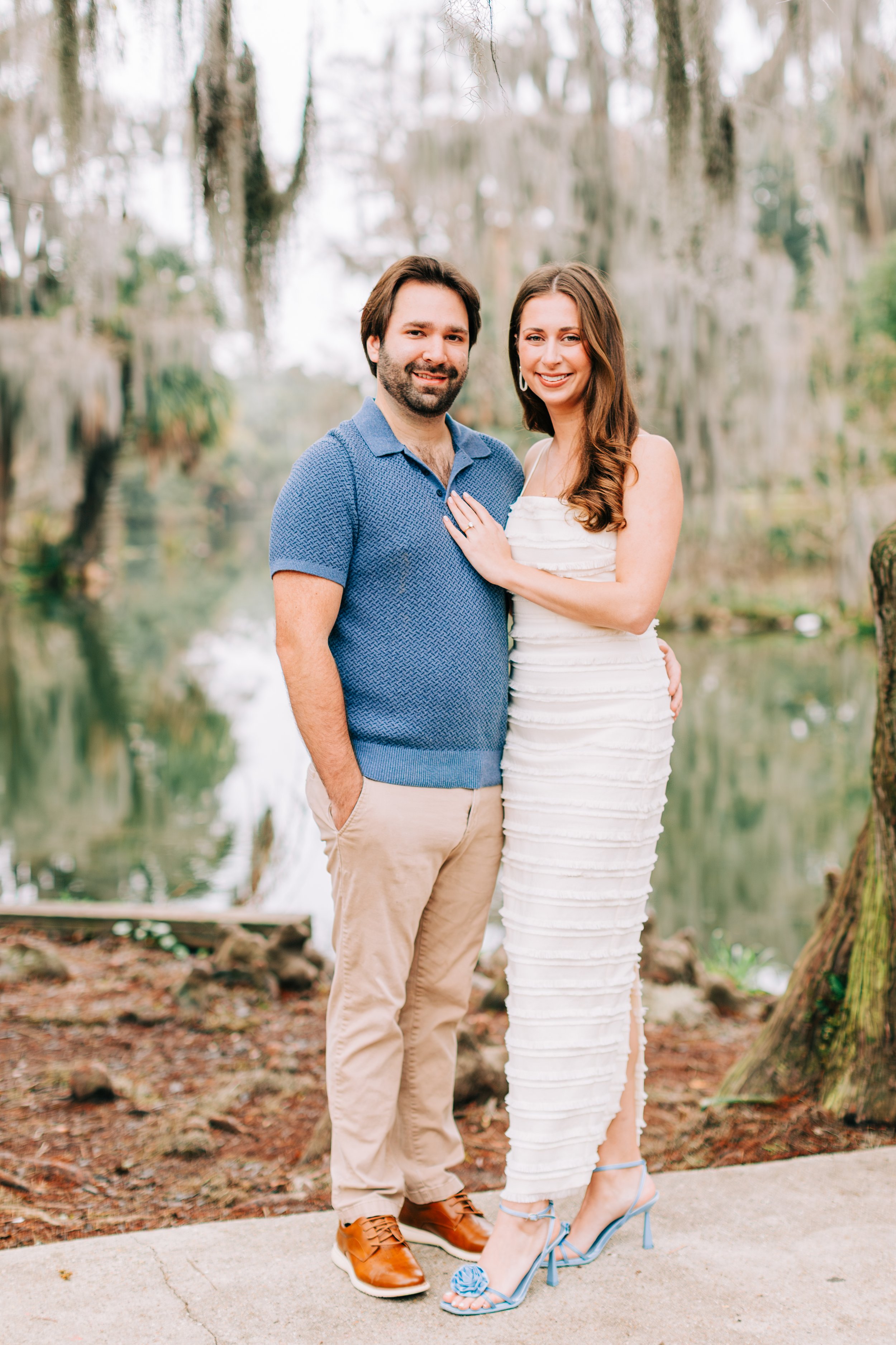 victoria and patrick’s new orleans city park engagement photos with their dog, baton rouge wedding photography