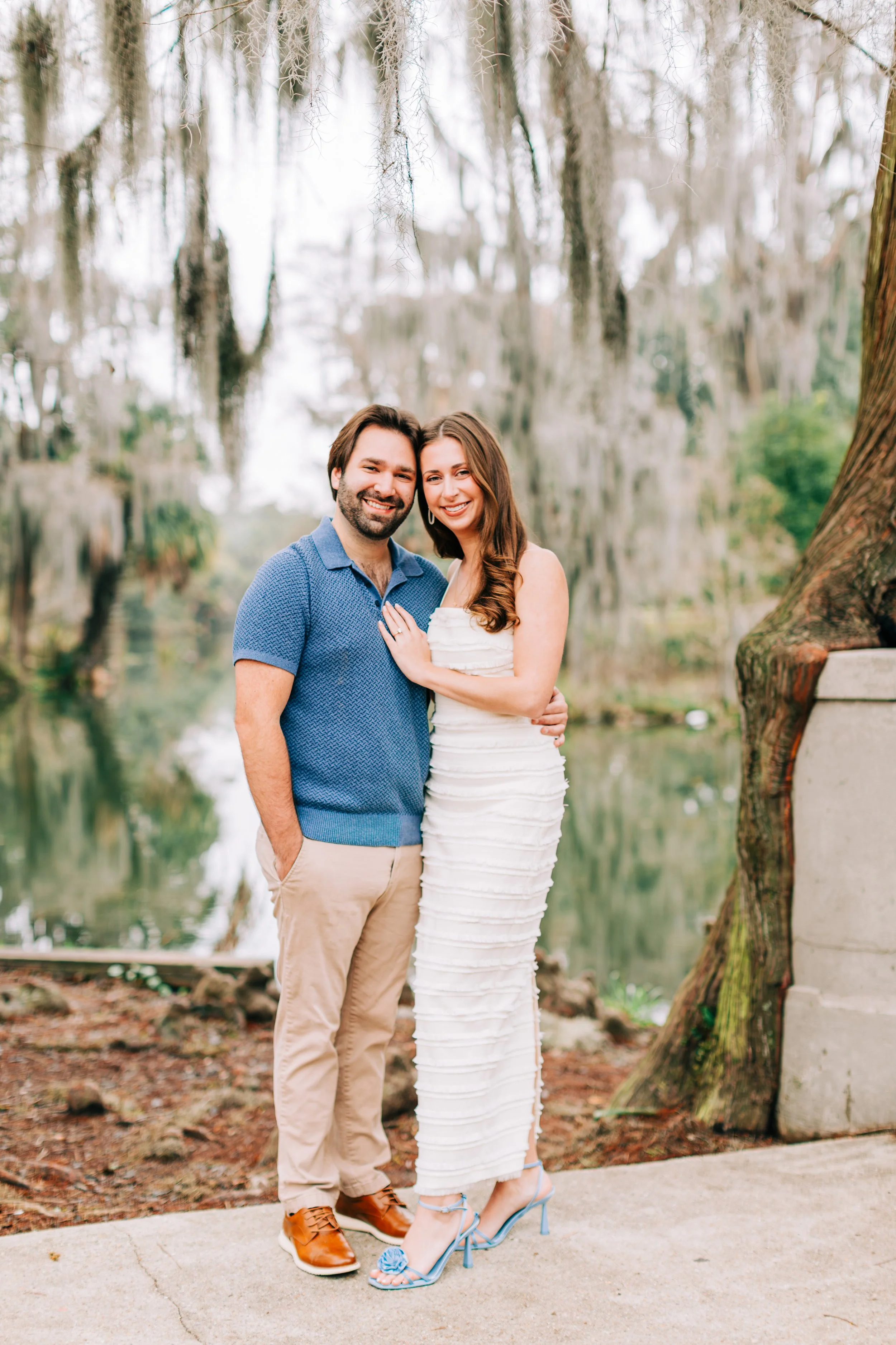 victoria and patrick’s new orleans city park engagement photos with their dog, baton rouge wedding photography