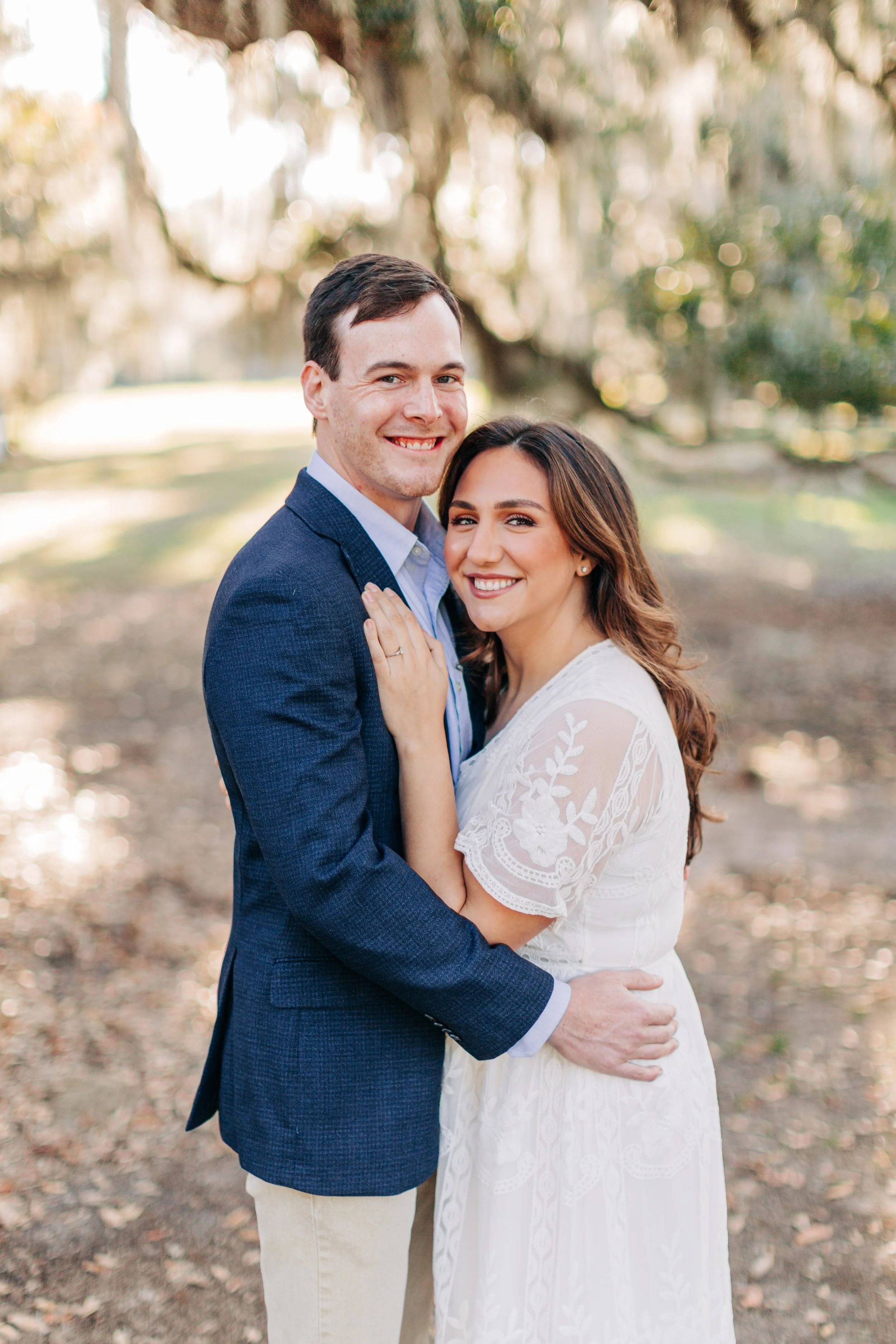 alee and ben’s sunset engagement photos at fontainebleau state park with sarah shaw photography, engagement photos under the mossy oak trees, new orleans engagement photography, baton rouge engagement