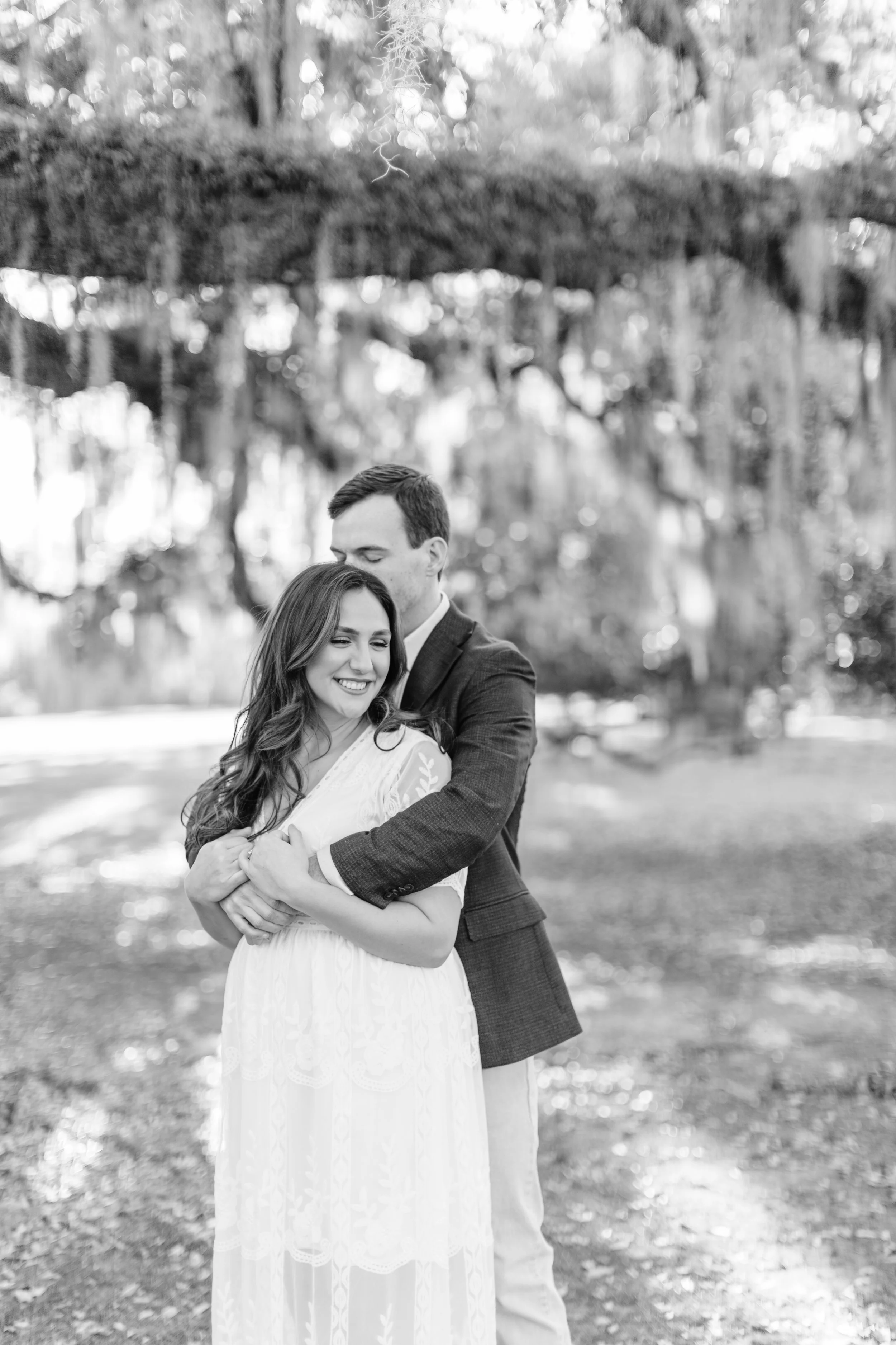 alee and ben’s sunset engagement photos at fontainebleau state park with sarah shaw photography, engagement photos under the mossy oak trees, new orleans engagement photography, baton rouge engagement