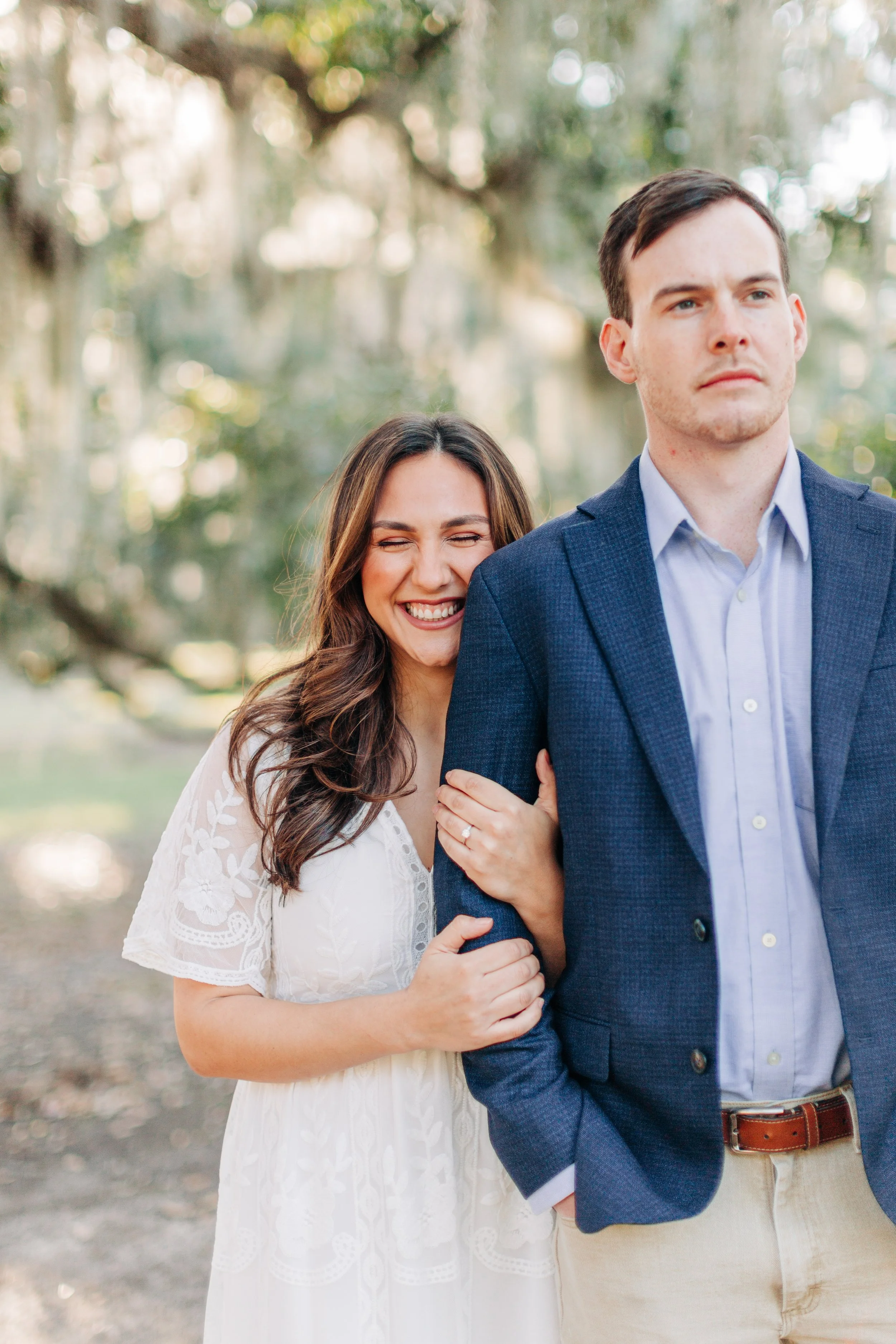 alee and ben’s sunset engagement photos at fontainebleau state park with sarah shaw photography, engagement photos under the mossy oak trees, new orleans engagement photography, baton rouge engagement