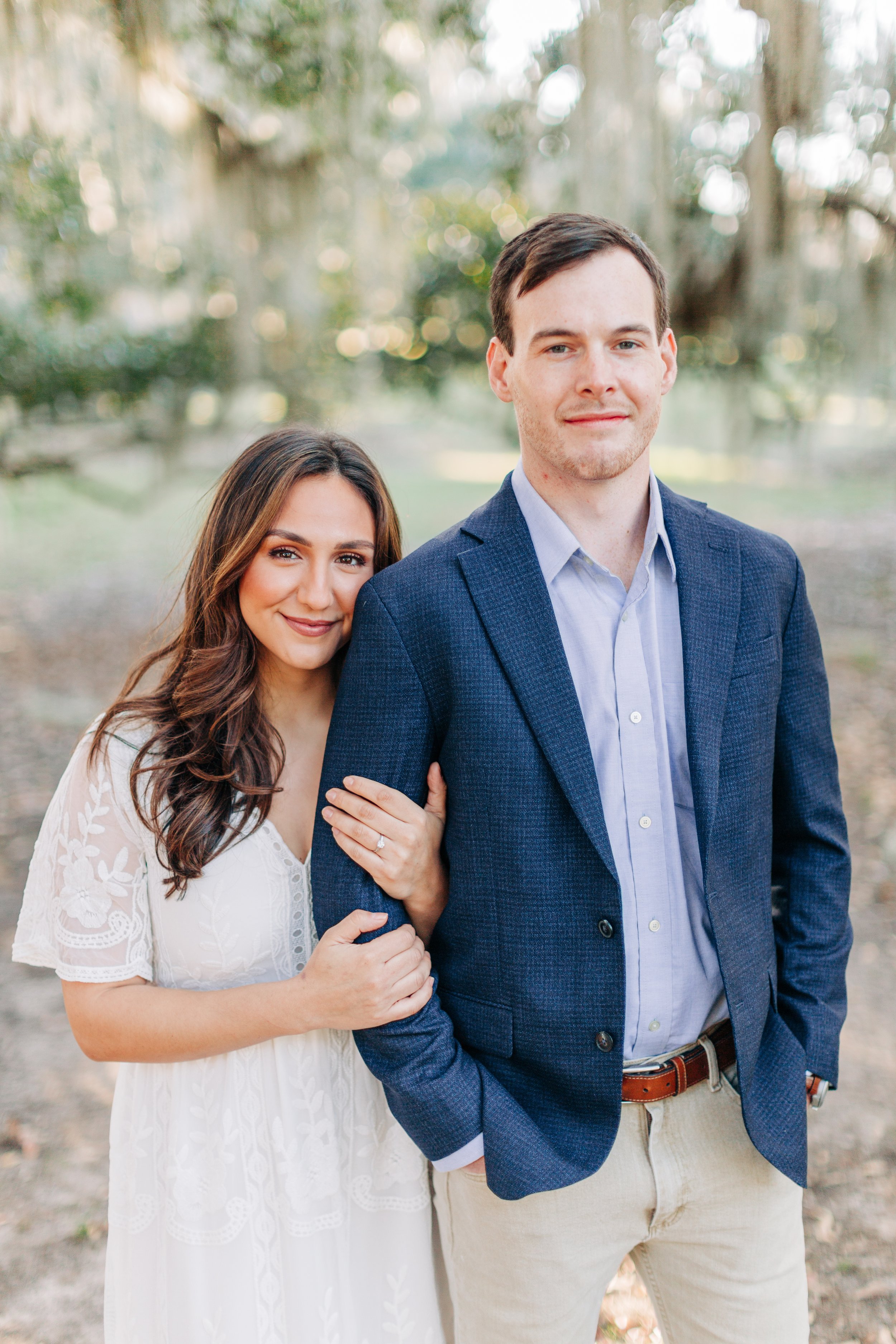 alee and ben’s sunset engagement photos at fontainebleau state park with sarah shaw photography, engagement photos under the mossy oak trees, new orleans engagement photography, baton rouge engagement