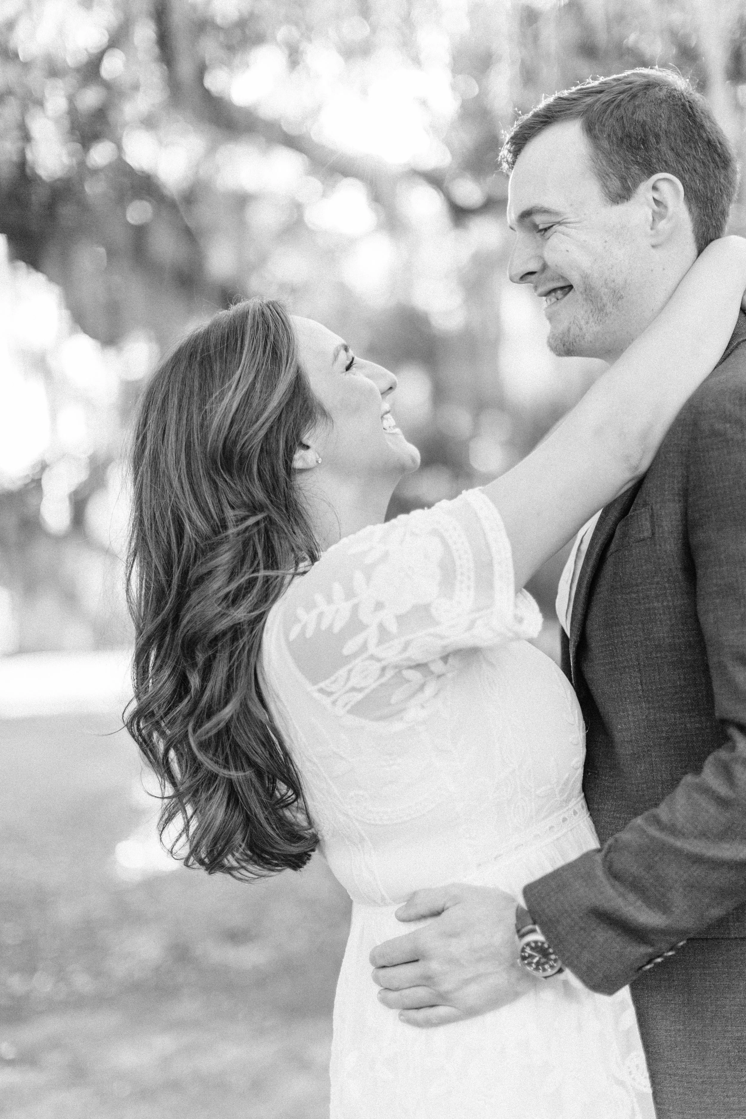 alee and ben’s sunset engagement photos at fontainebleau state park with sarah shaw photography, engagement photos under the mossy oak trees, new orleans engagement photography, baton rouge engagement