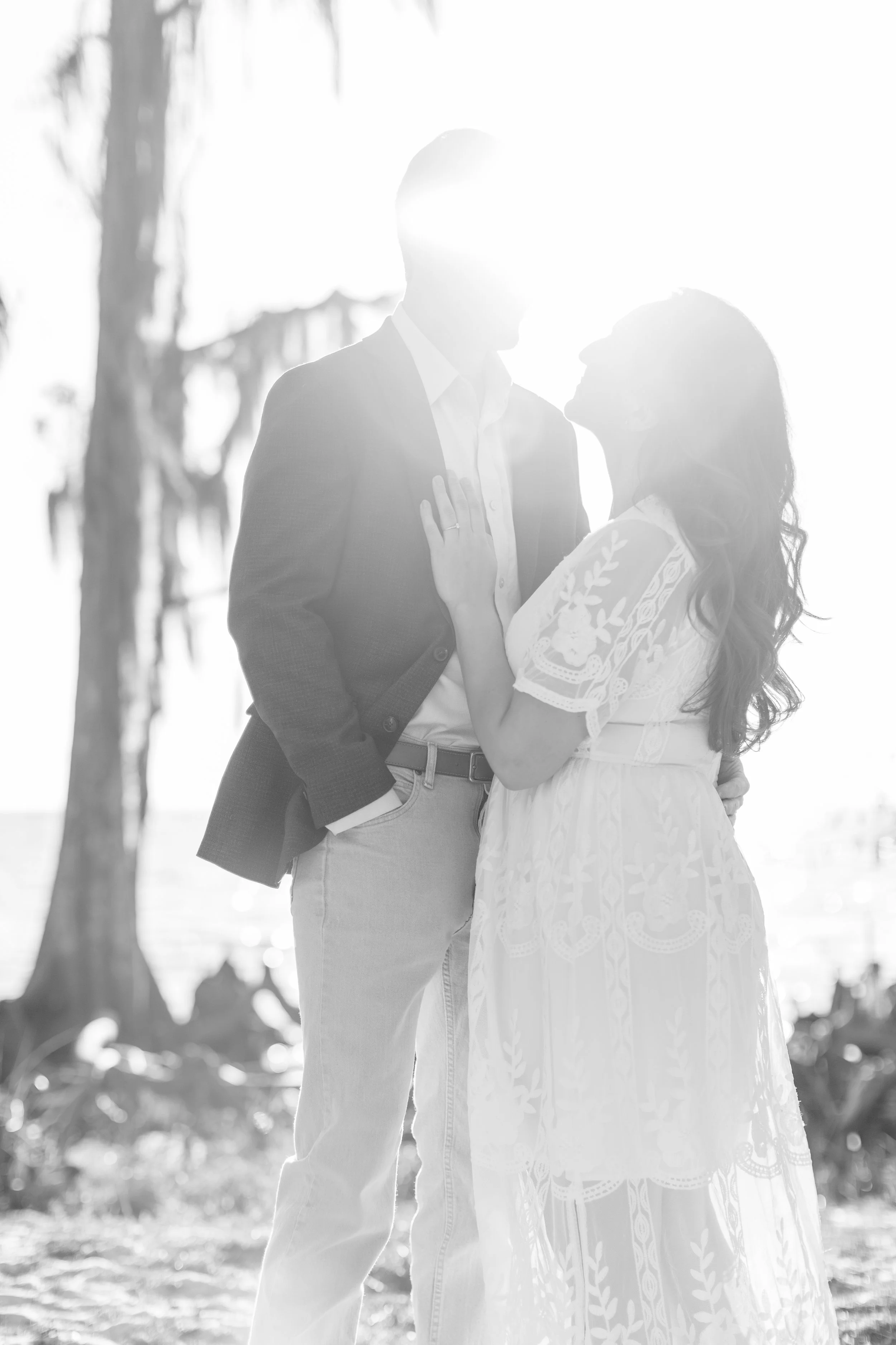 alee and ben’s beach sunset engagement photos at fontainebleau state park with sarah shaw photography, engagement photos on the beach, new orleans engagement photography, baton rouge engagement