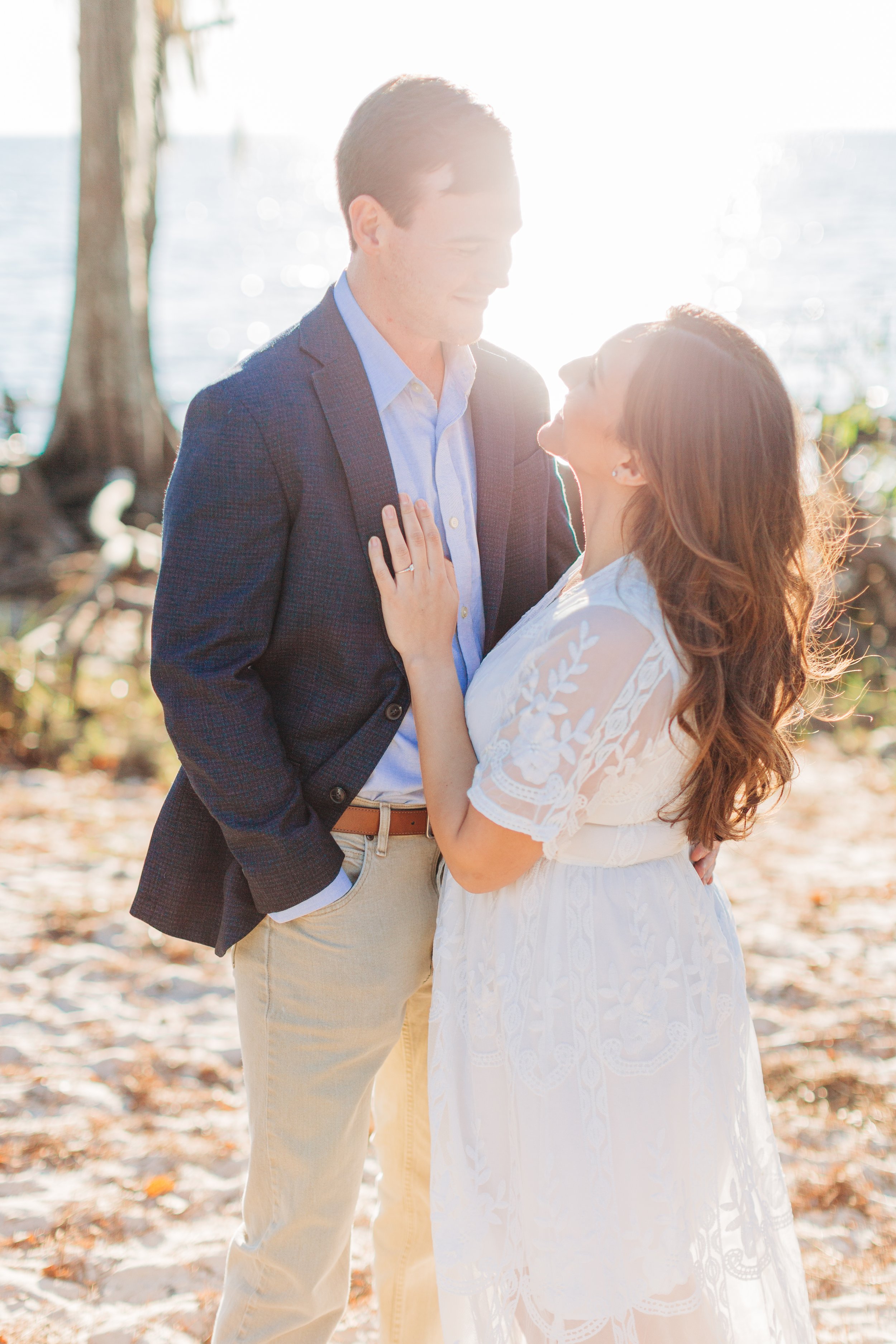 alee and ben’s beach sunset engagement photos at fontainebleau state park with sarah shaw photography, engagement photos on the beach, new orleans engagement photography, baton rouge engagement