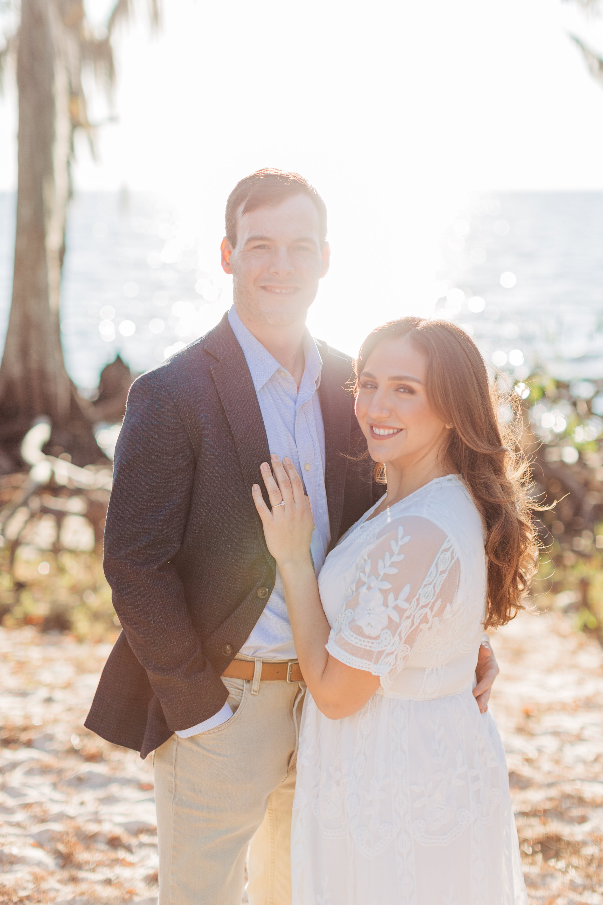alee and ben’s beach sunset engagement photos at fontainebleau state park with sarah shaw photography, engagement photos on the beach, new orleans engagement photography, baton rouge engagement