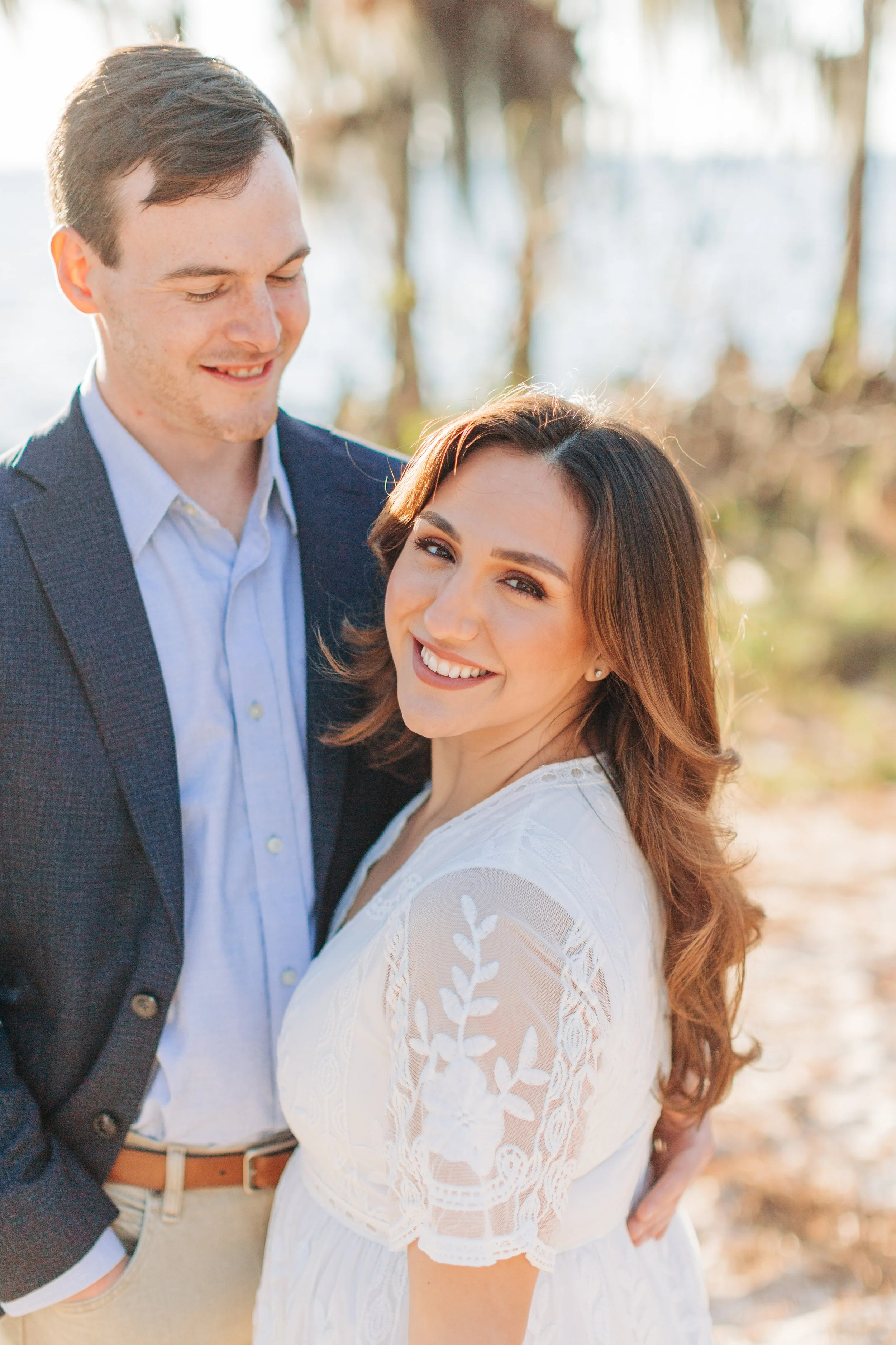 alee and ben’s beach sunset engagement photos at fontainebleau state park with sarah shaw photography, engagement photos on the beach, new orleans engagement photography, baton rouge engagement
