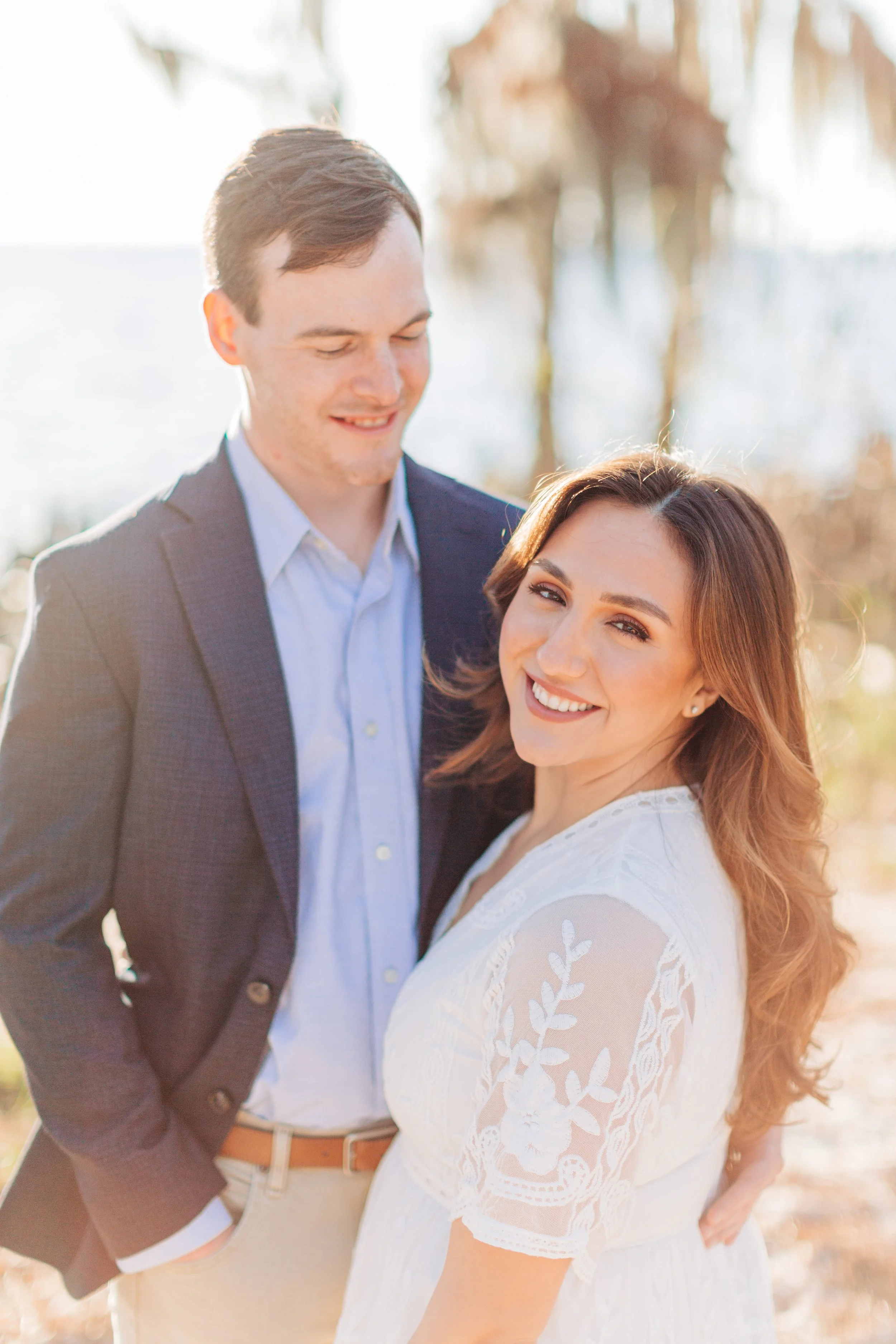 alee and ben’s beach sunset engagement photos at fontainebleau state park with sarah shaw photography, engagement photos on the beach, new orleans engagement photography, baton rouge engagement