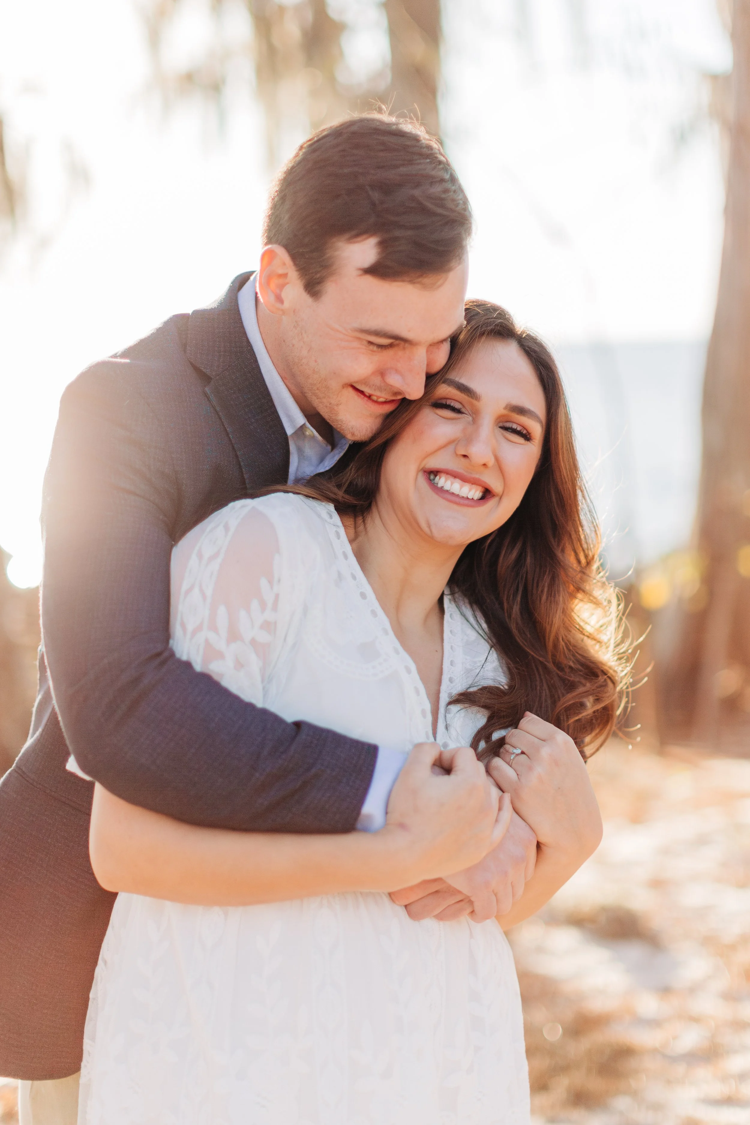 alee and ben’s beach sunset engagement photos at fontainebleau state park with sarah shaw photography, engagement photos on the beach, new orleans engagement photography, baton rouge engagement