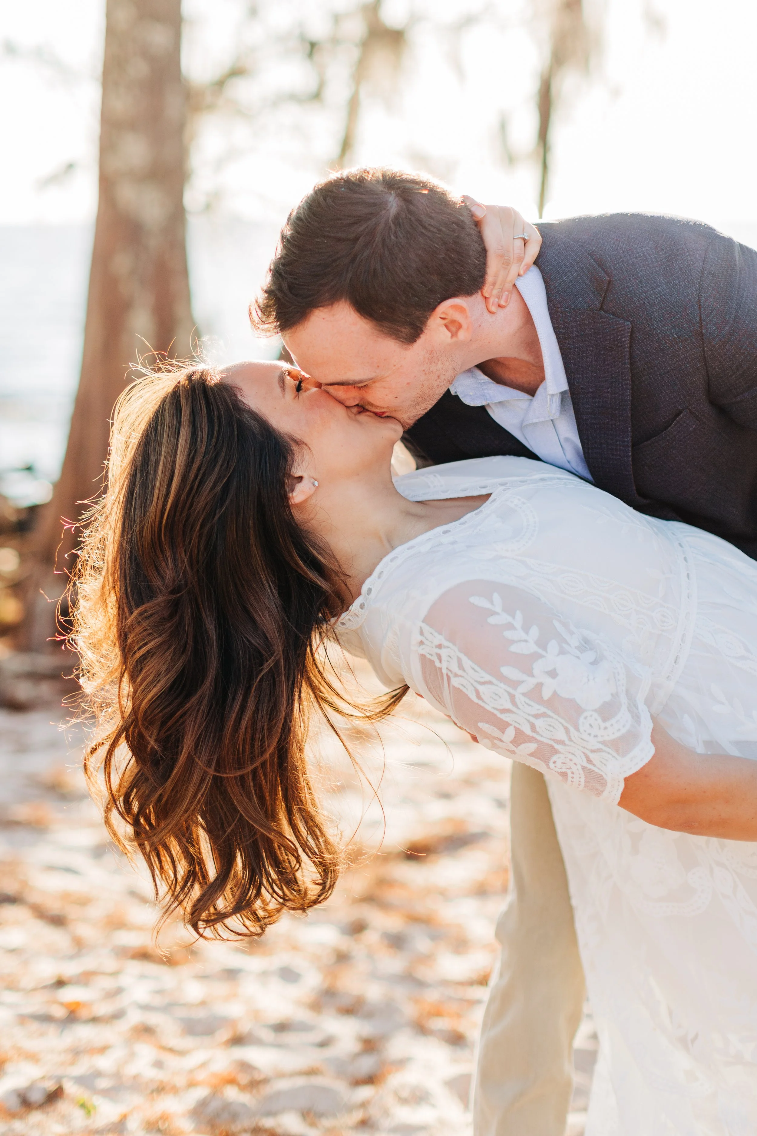 alee and ben’s beach sunset engagement photos at fontainebleau state park with sarah shaw photography, engagement photos on the beach, new orleans engagement photography, baton rouge engagement
