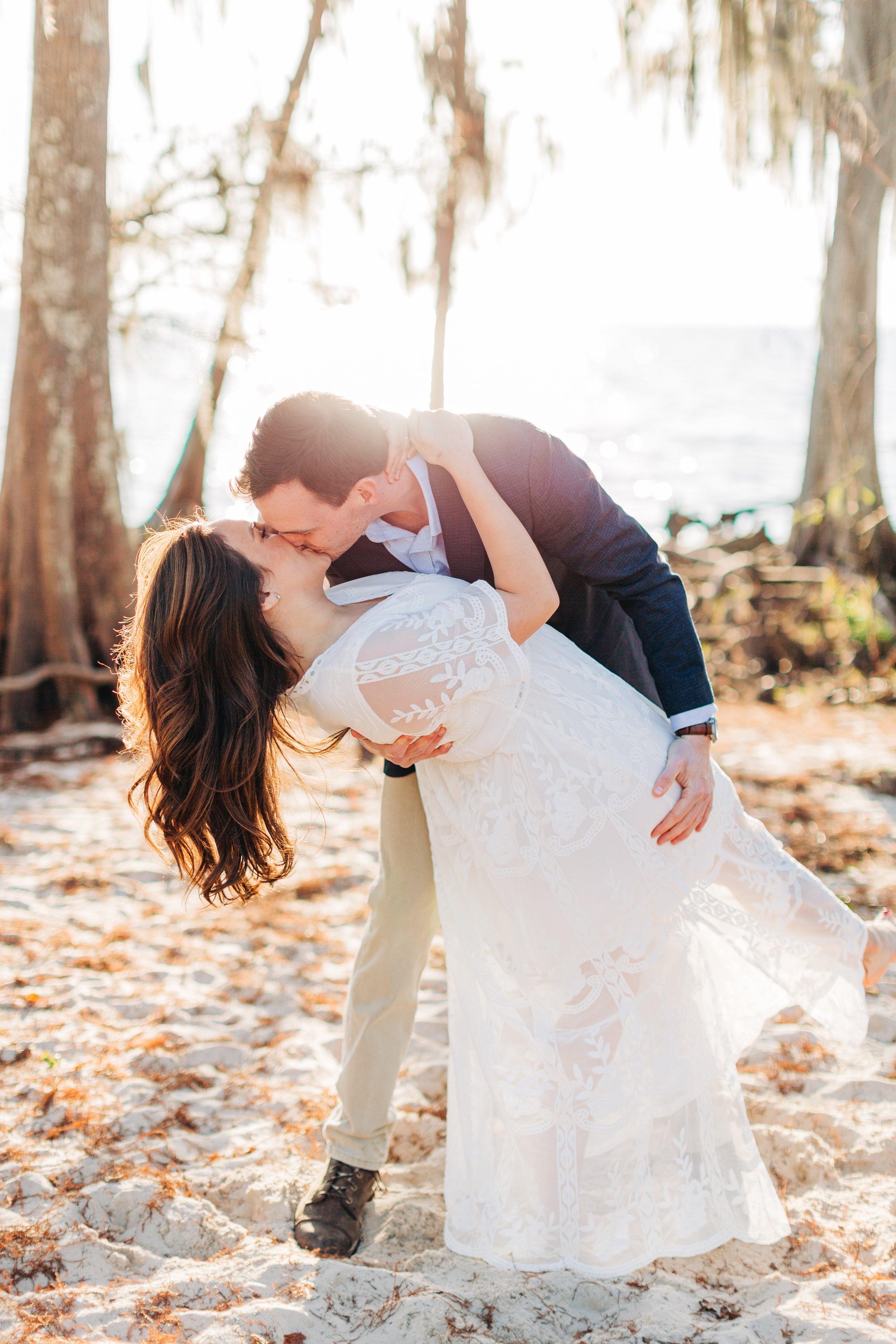 alee and ben’s beach sunset engagement photos at fontainebleau state park with sarah shaw photography, engagement photos on the beach, new orleans engagement photography, baton rouge engagement