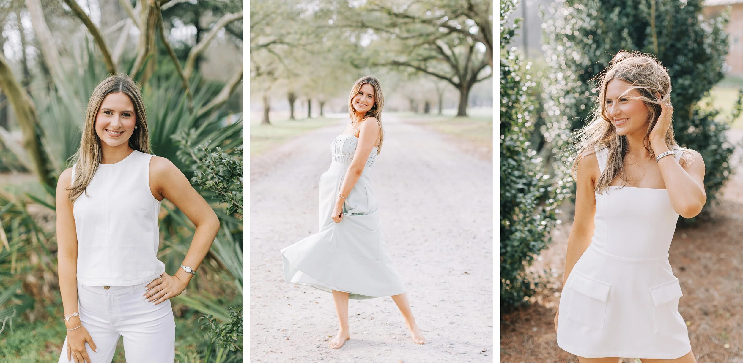 Baton Rouge Senior Portraits at Burden Gardens, Class of 2026: Florals and Oak Trees at Golden Hour