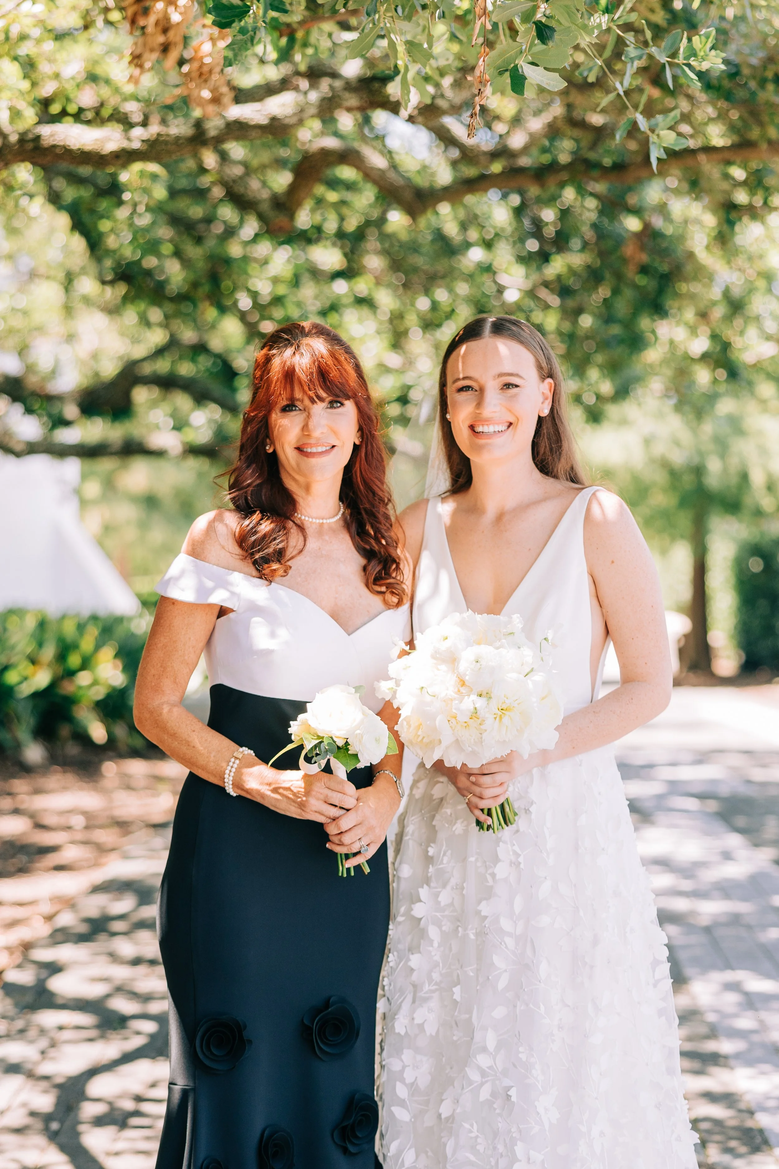 bride and mother portrait at baton rouge wedding