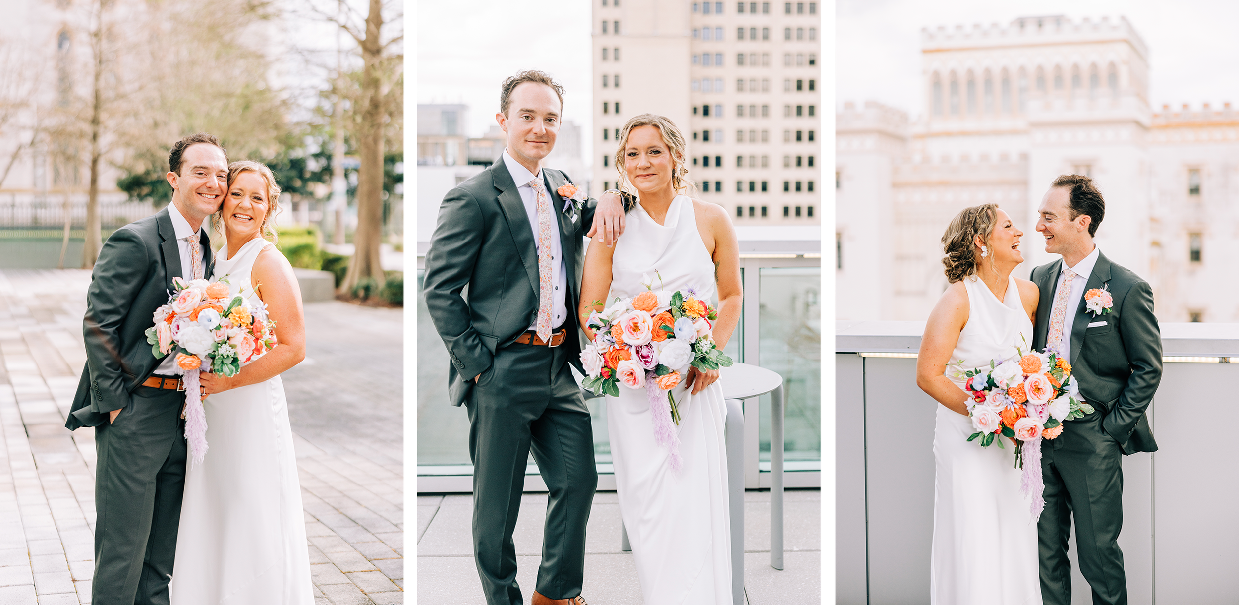 Bride and Groom Portraits at the River Terrace in Baton Rouge | Allie + Jake Polansky