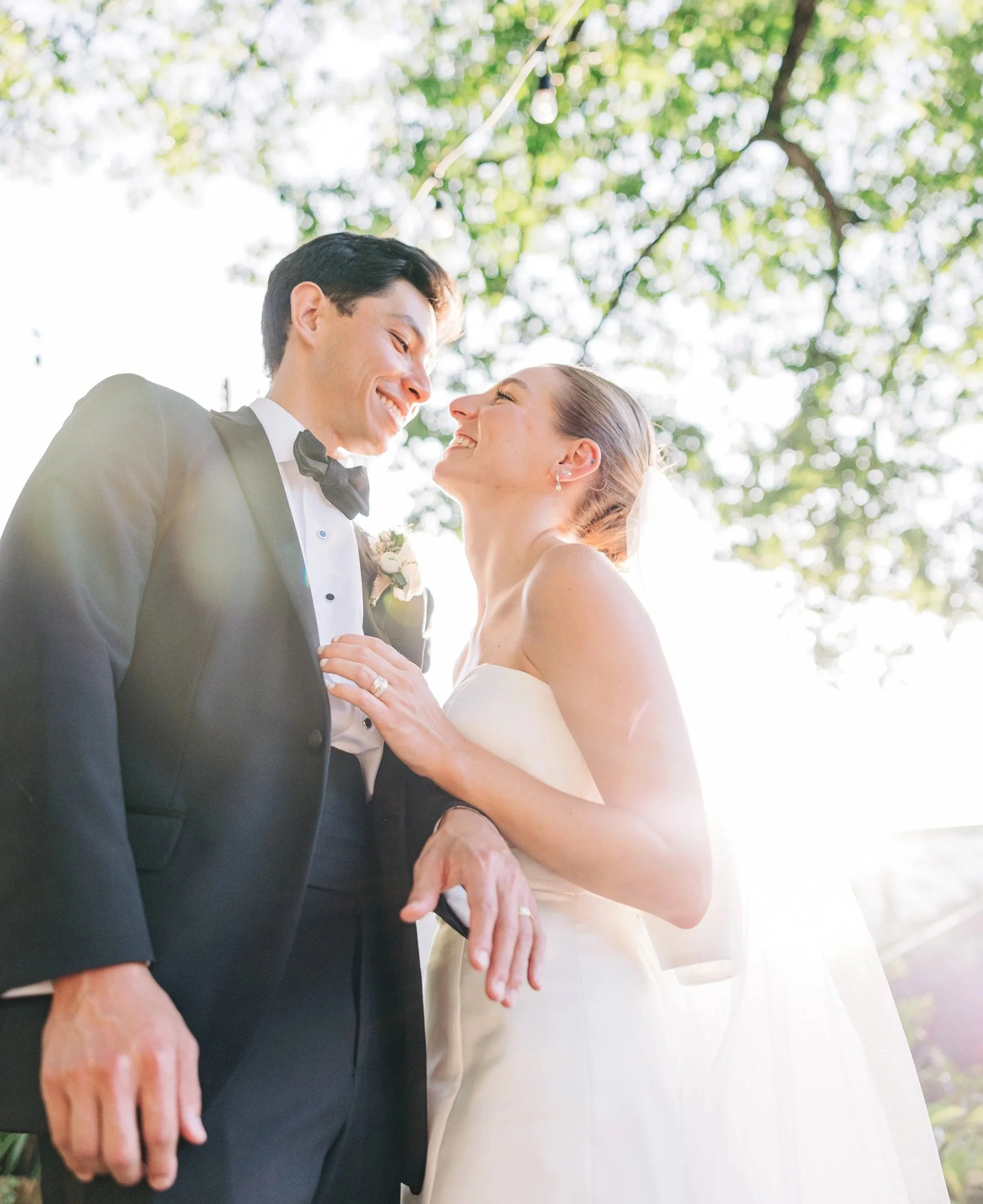 bride-and-groom-smiling-at-each-other