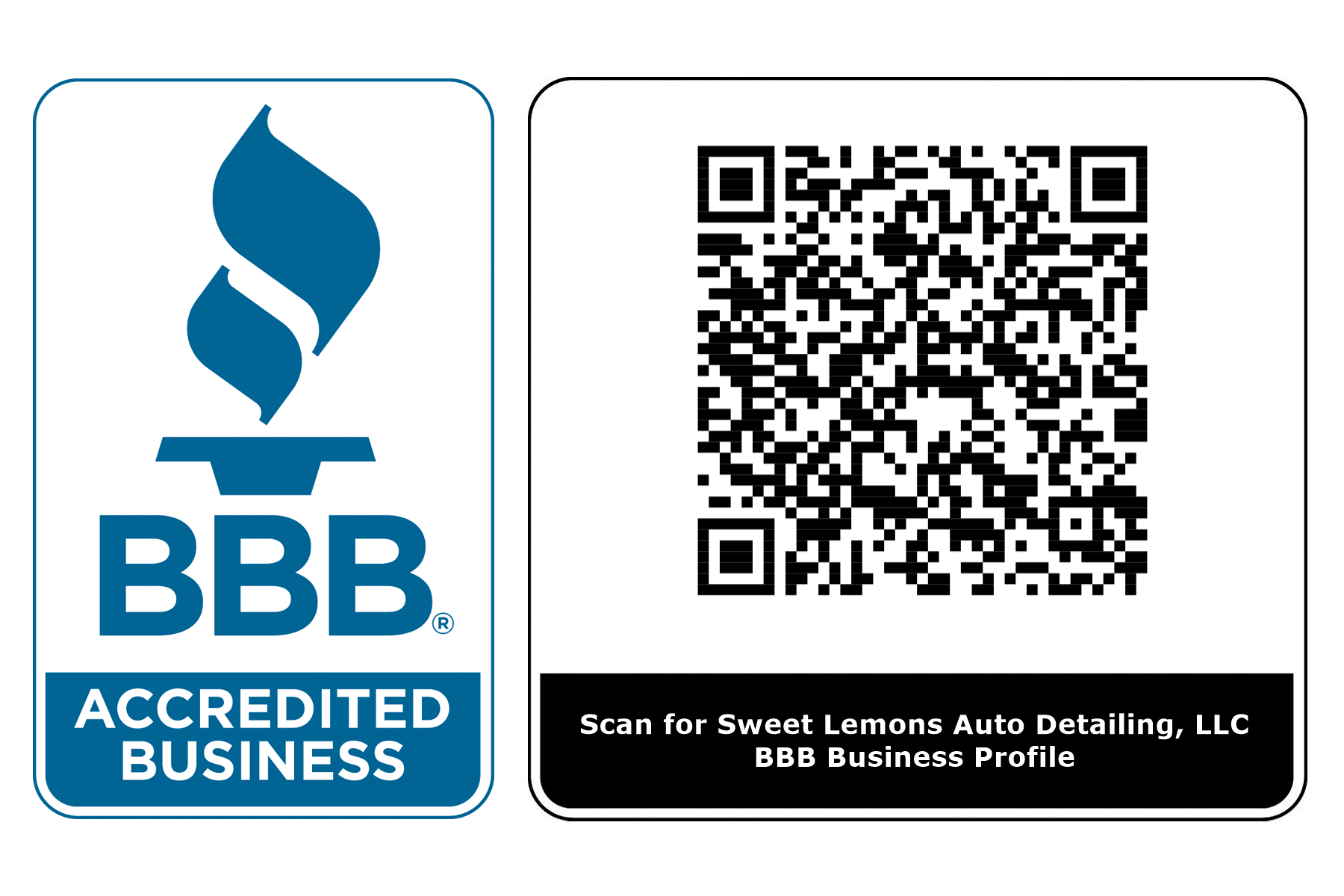 BBB seal & qr code