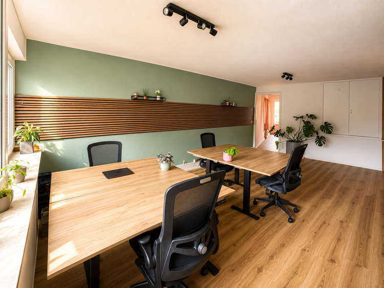 Co-working space desk