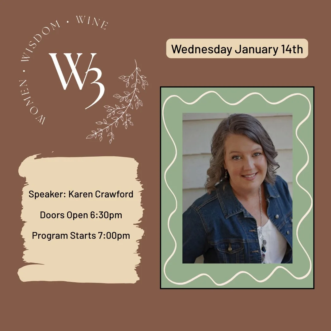 W3 kicks off 2026 this Wednesday, January 14th, with guest speaker Karen Crawford! Doors open at 6:30pm, we hope to see you there!!⁠
⁠
#W3 #womenwisdomwine #ladiesnight #chelan #manson #chelanevents #siplocal #silverbellwinery #wawine #lakechelanwine