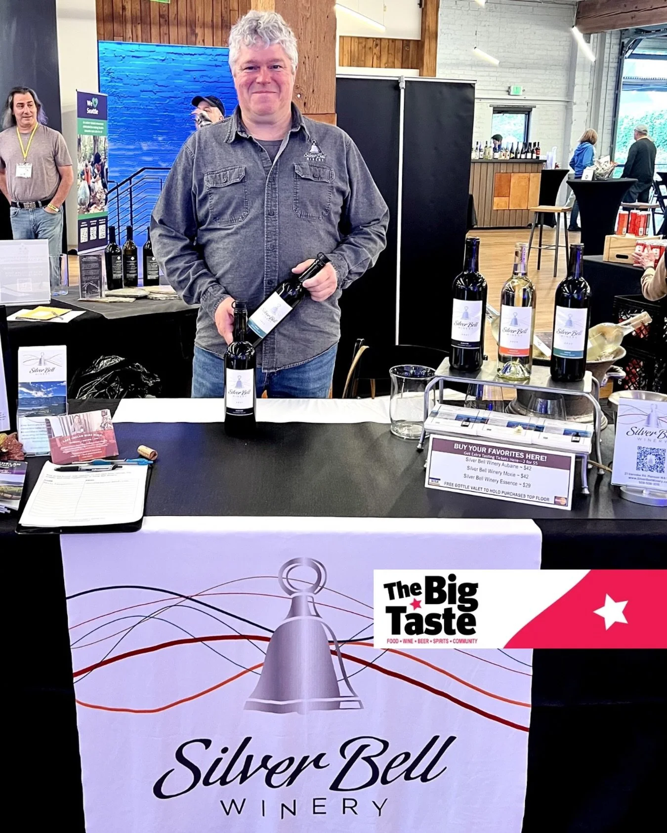 Thank you everyone who came to @thebigtaste2026 in Seattle! We had so much fun being apart of this! 

#wawine #silverbellwinery #thebigtaste2026 #lakechelanwinevalley #lakechelanchamber