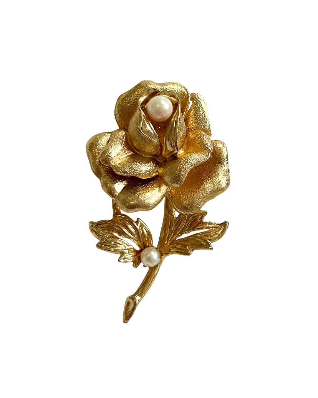 Large Gold Rose Pin V ~ ADD ON ONLY