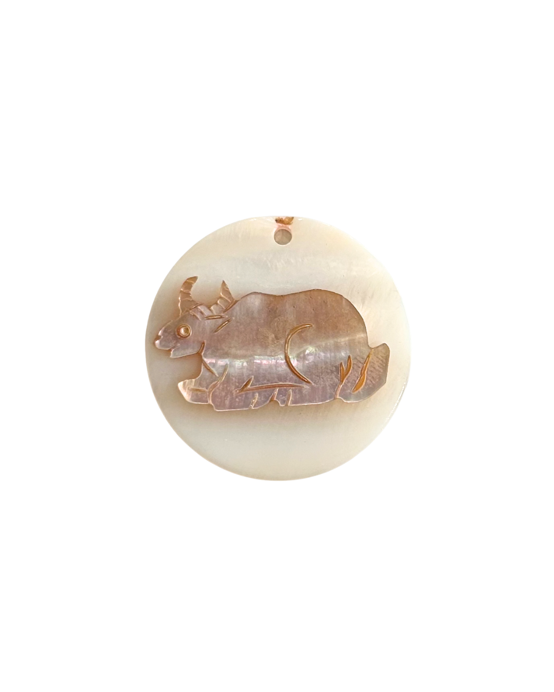 Carved Zodiac Charm "Ox" ~ ADD ON ONLY