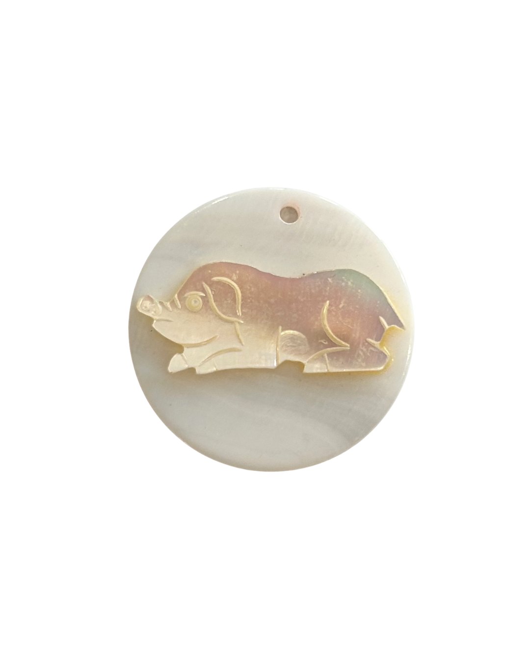 Carved Zodiac Charm "Pig" ~ ADD ON ONLY